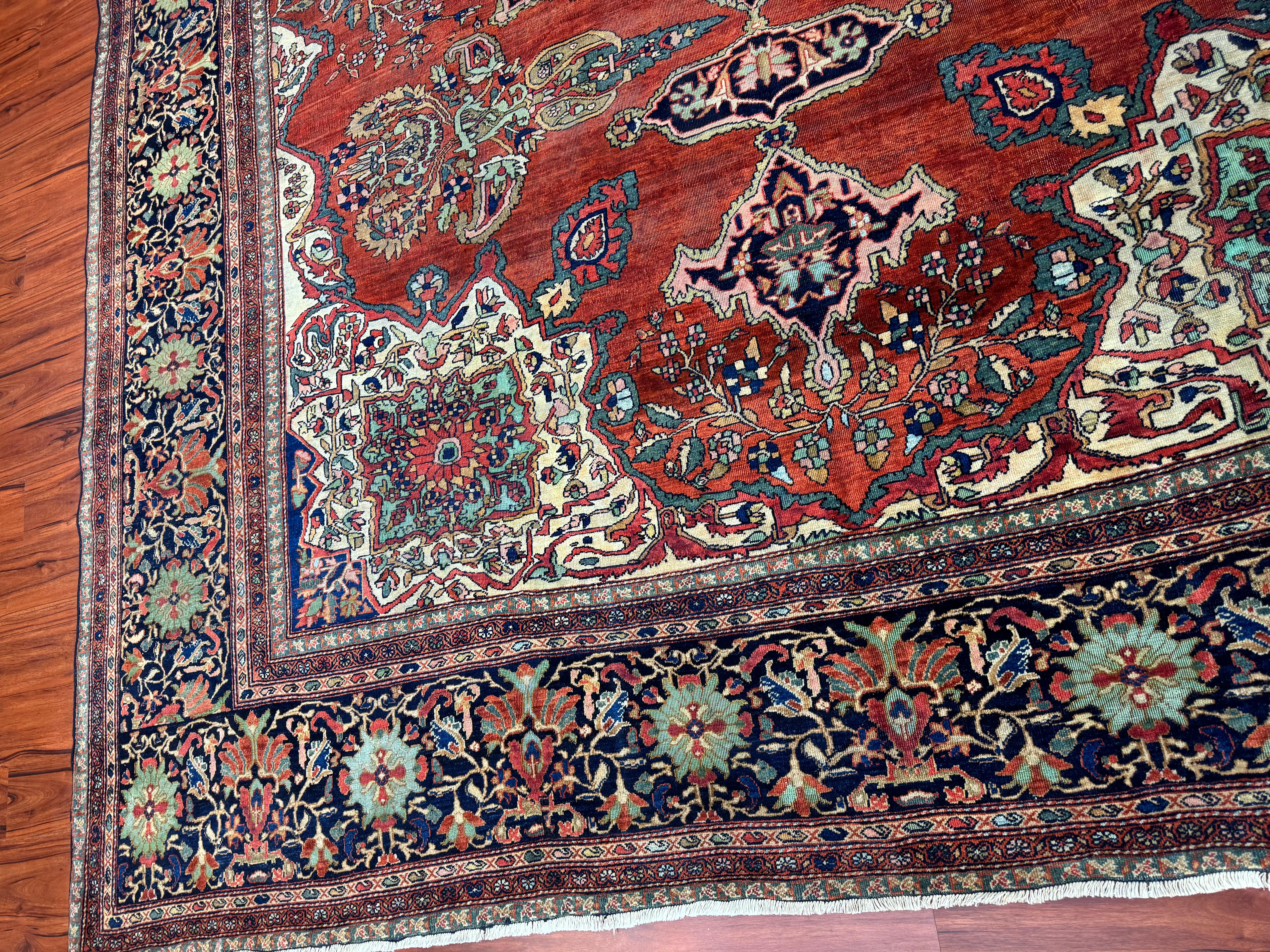 Antiker persischer Sarouk Farahan aus Sarouk im Angebot 10