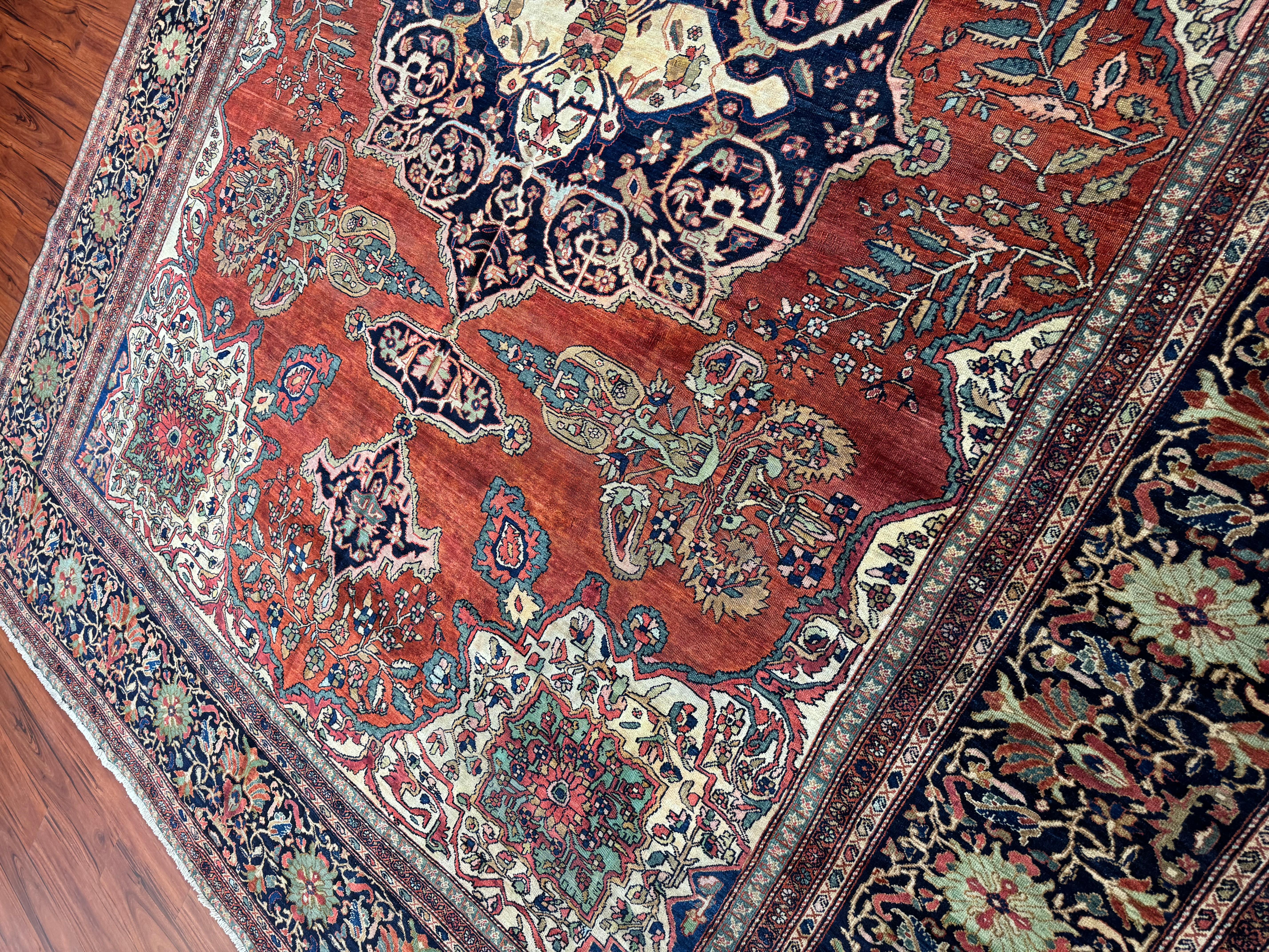 Antiker persischer Sarouk Farahan aus Sarouk im Angebot 11
