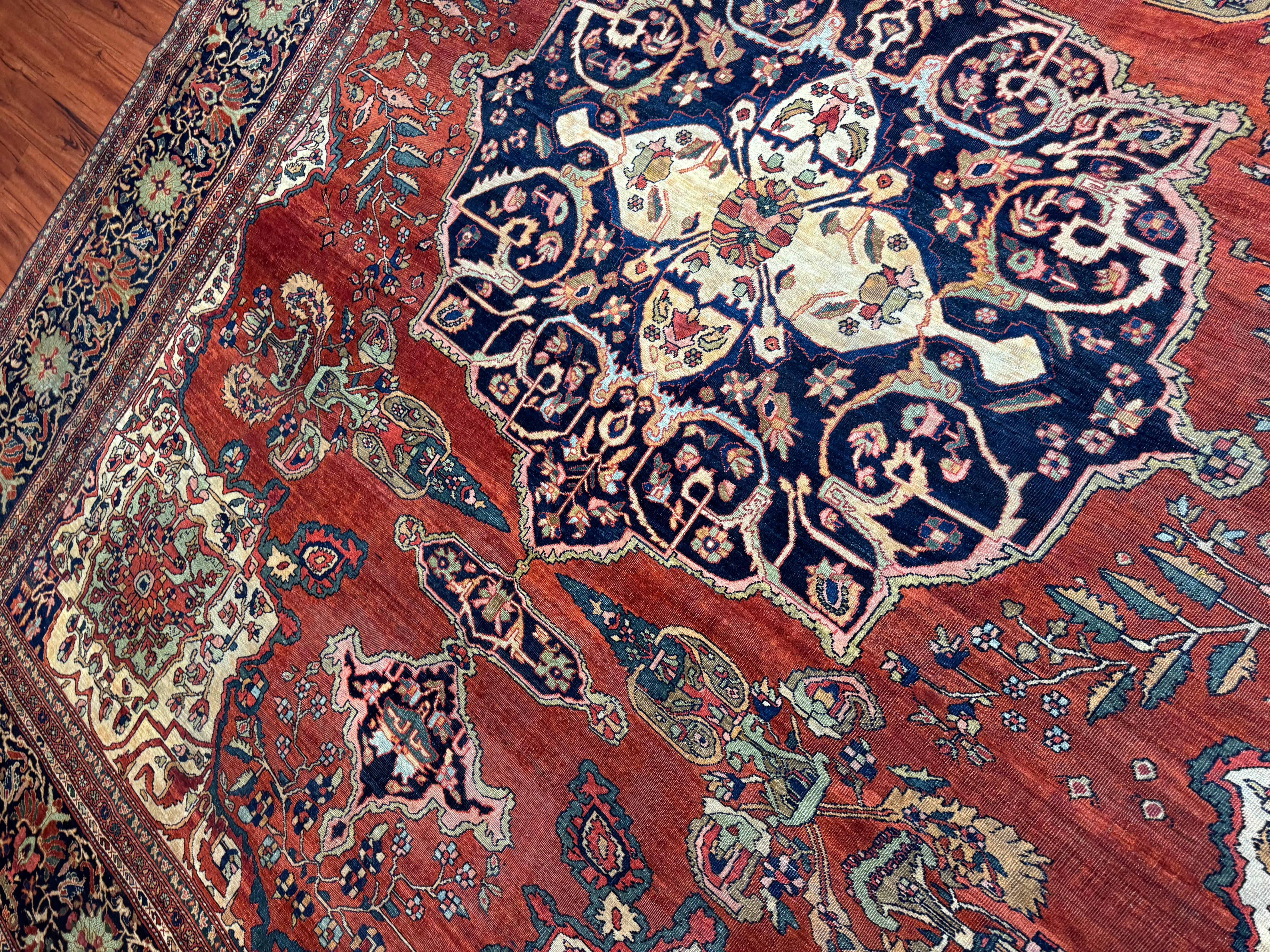 Antiker persischer Sarouk Farahan aus Sarouk im Angebot 12