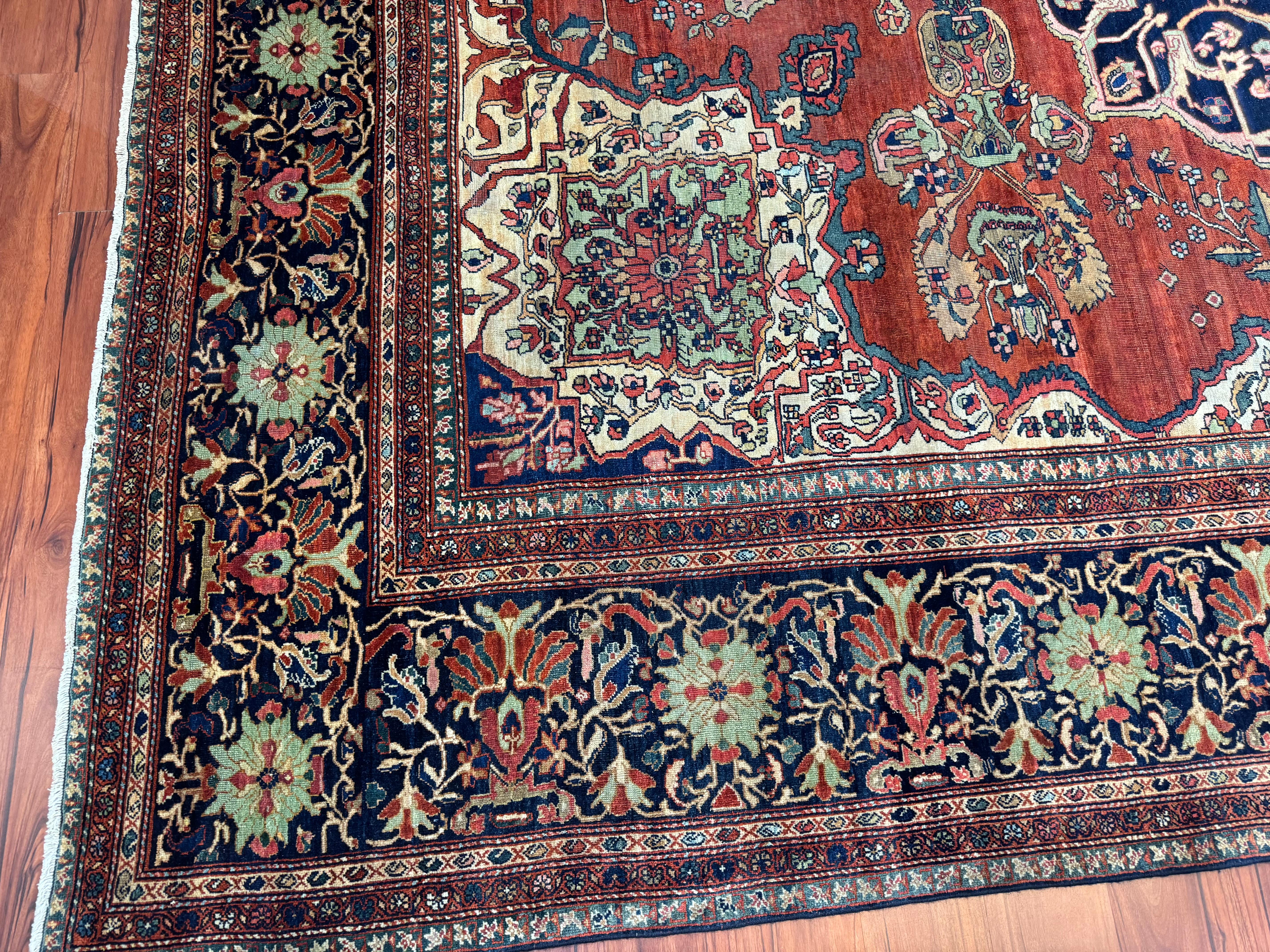Antiker persischer Sarouk Farahan aus Sarouk (Persisch) im Angebot
