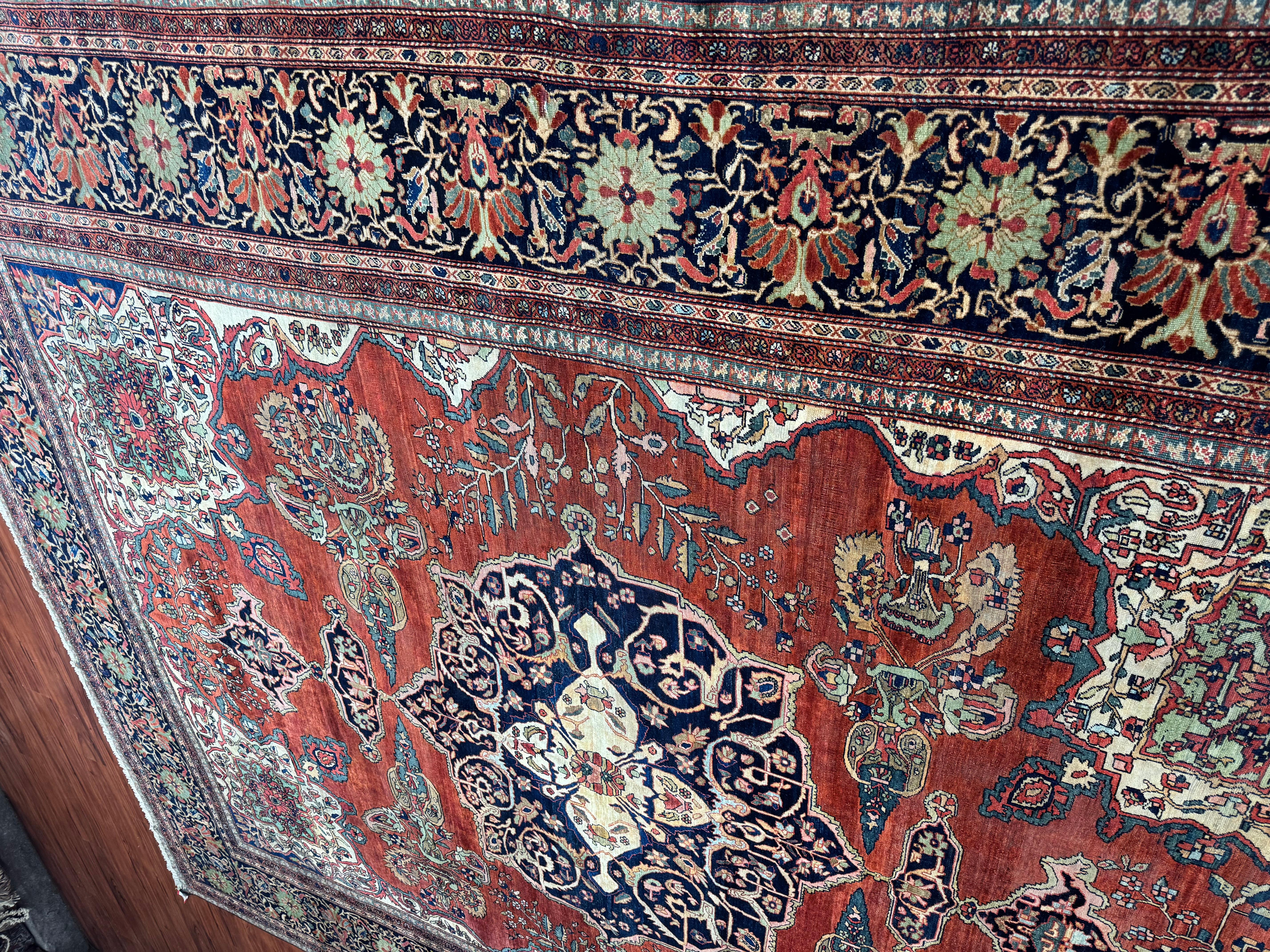 Antiker persischer Sarouk Farahan aus Sarouk im Angebot 1