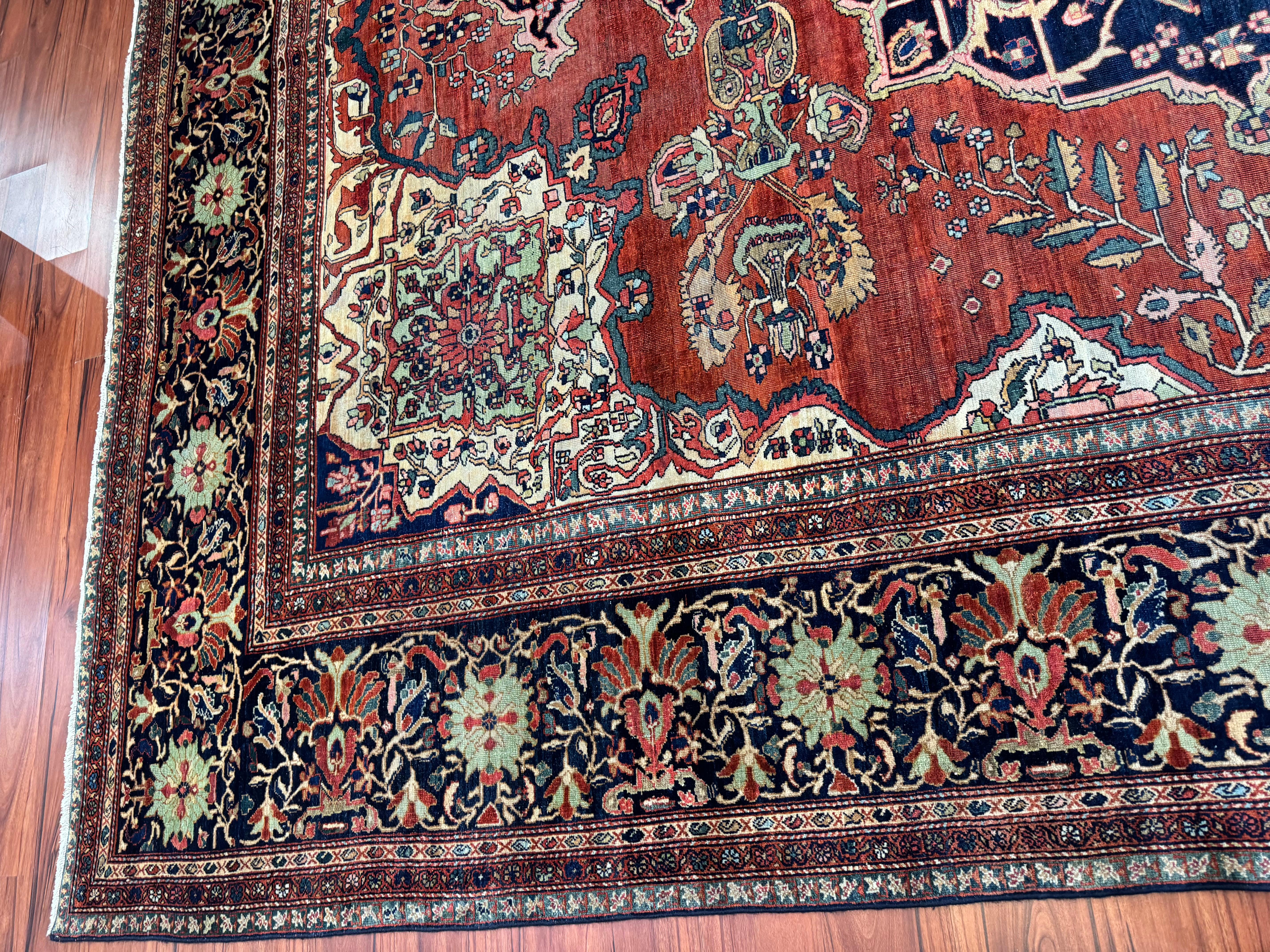 Antiker persischer Sarouk Farahan aus Sarouk im Angebot 2