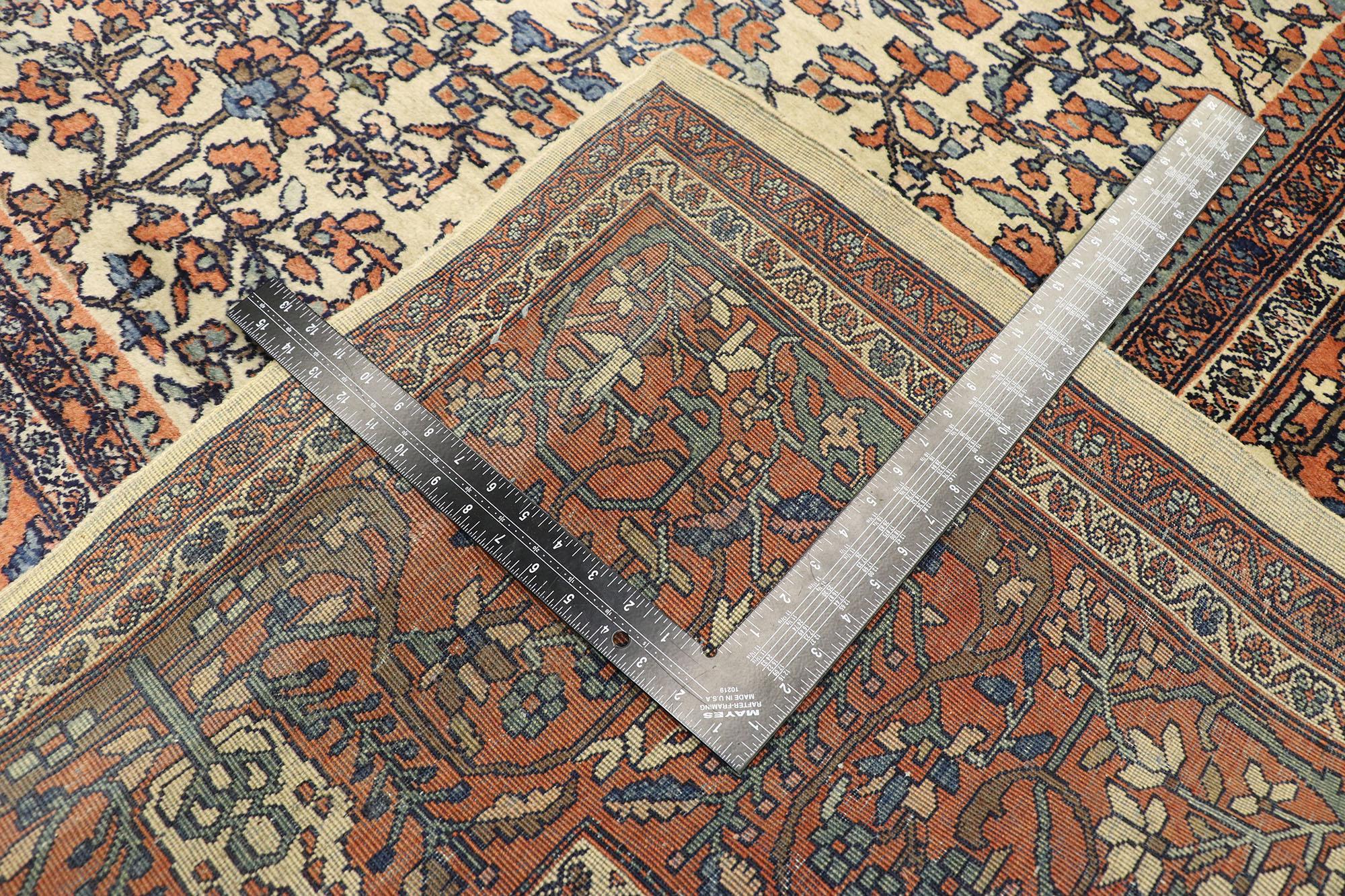 19th Century 1880s Oversized Antique Persian Sarouk Farahan Rug, Hotel Lobby Size Carpet For Sale