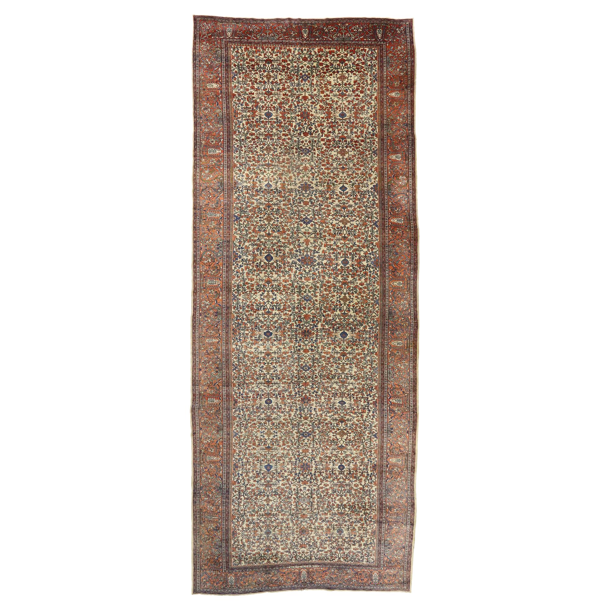 Late 19th Century Oversized Antique Persian Sarouk Farahan Rug, 10'06 x 26'09