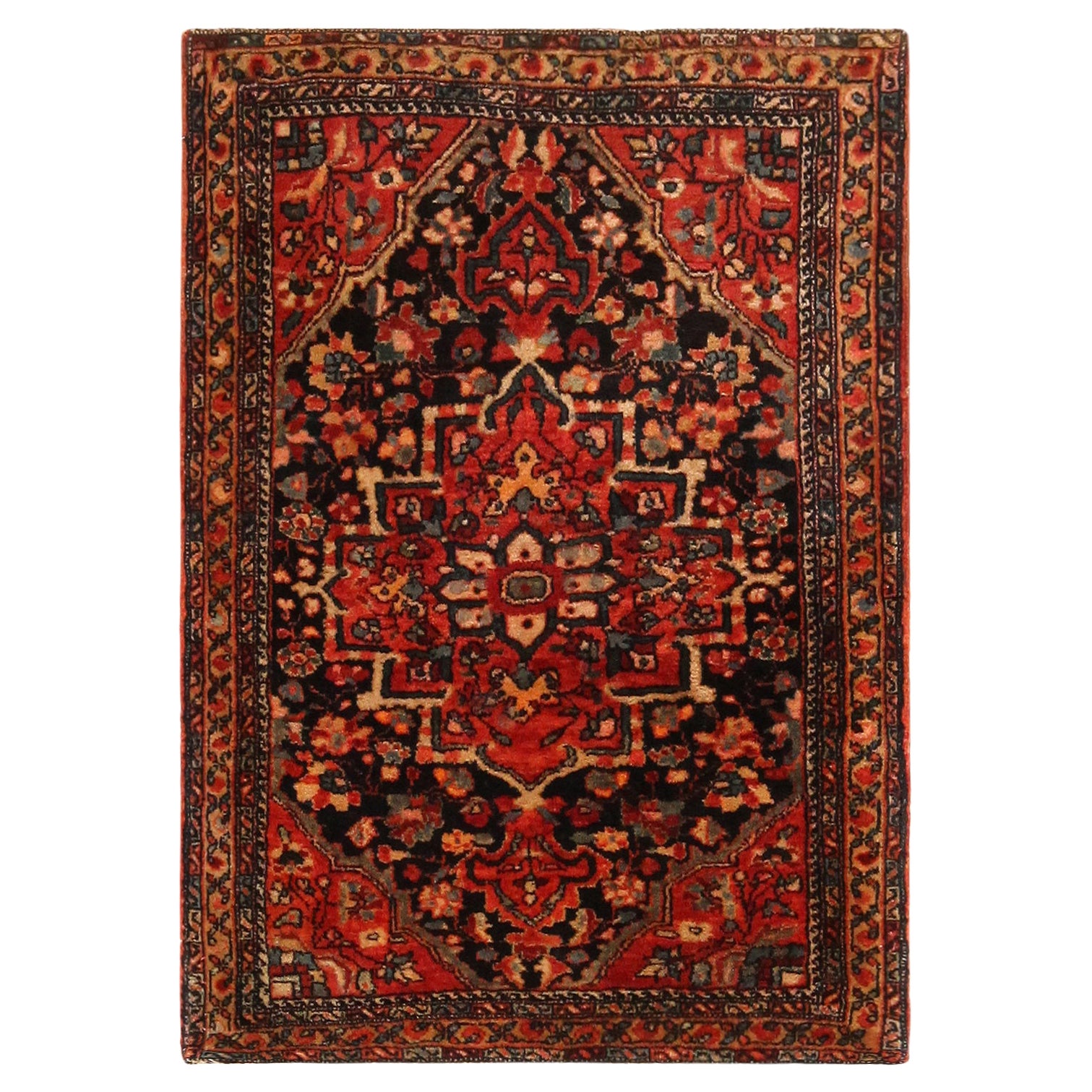 Antique Persian Sarouk Farahan Rug. 1 ft 8 in x 2 ft 4 in