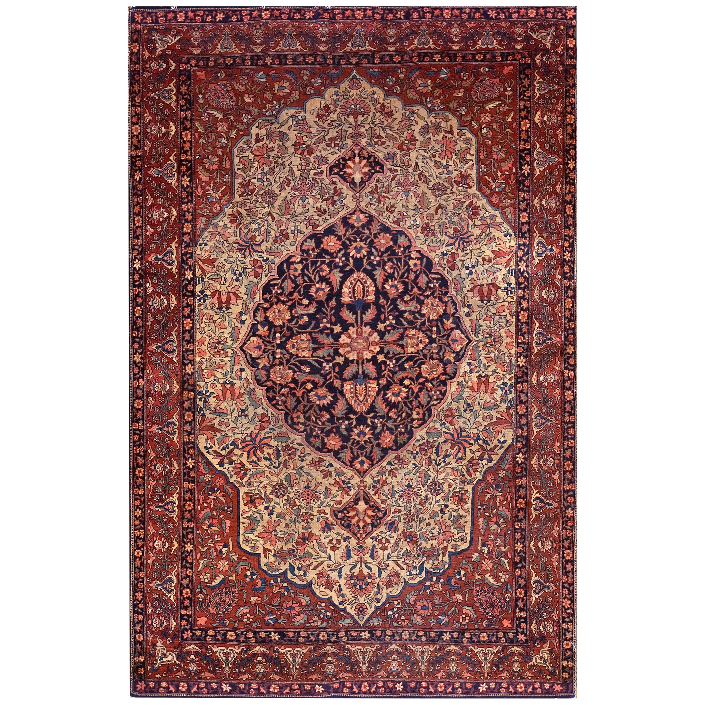 Persischer Sarouk Farahan-Teppich des frühen 20. Jahrhunderts (4'5" x 6'10" x 135 x 208)