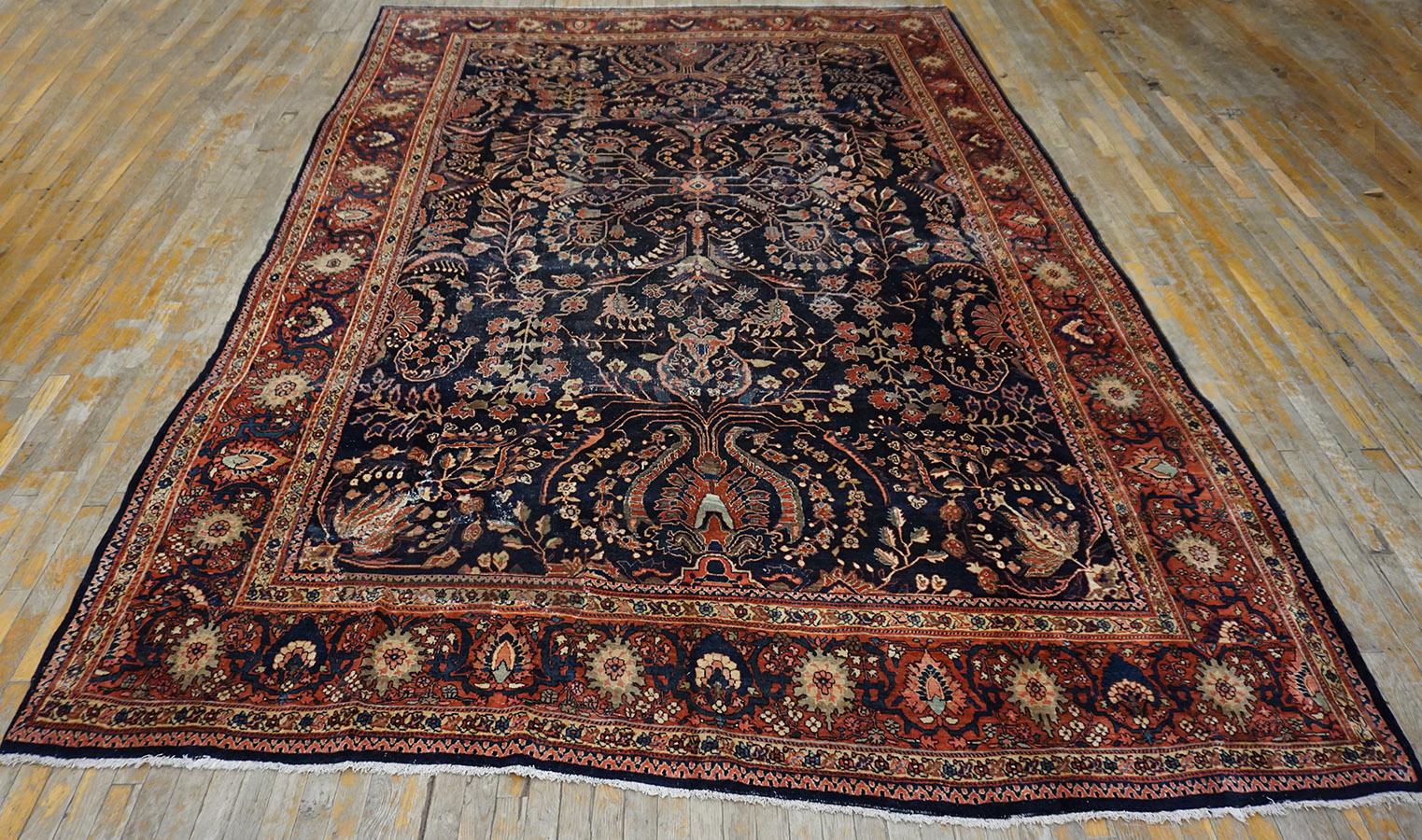 Hand-Knotted Early 20th Century Persian Sarouk Farahan Carpet ( 8'8