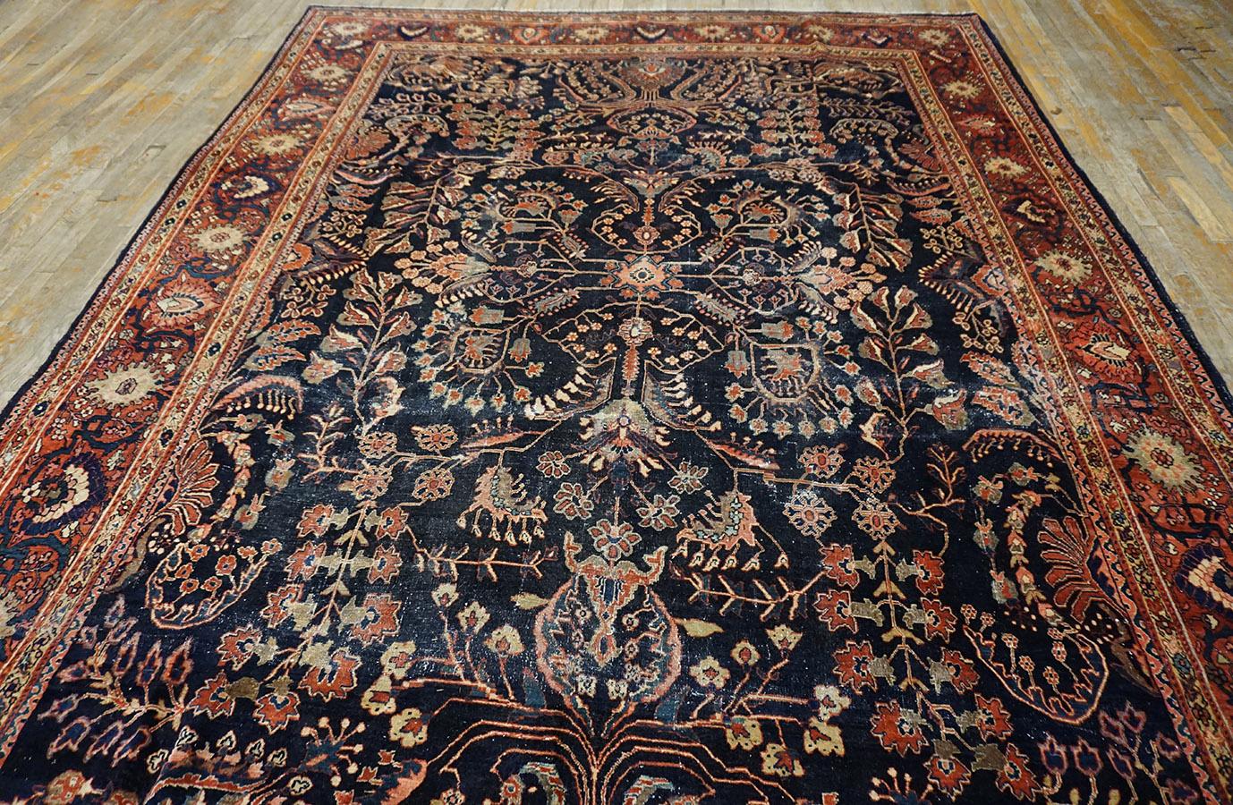 Wool Early 20th Century Persian Sarouk Farahan Carpet ( 8'8