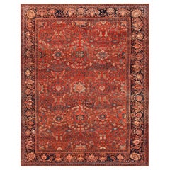 Antigua alfombra persa Sarouk Farahan. 9 pies 3 pulgadas x 11 pies 6 pulgadas
