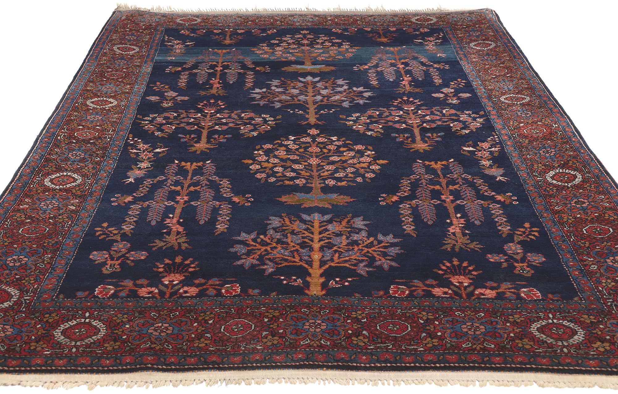 Hand-Knotted Antique Persian Sarouk Farahan Rug, Beguiling Beauty Meets Timeless Appeal For Sale