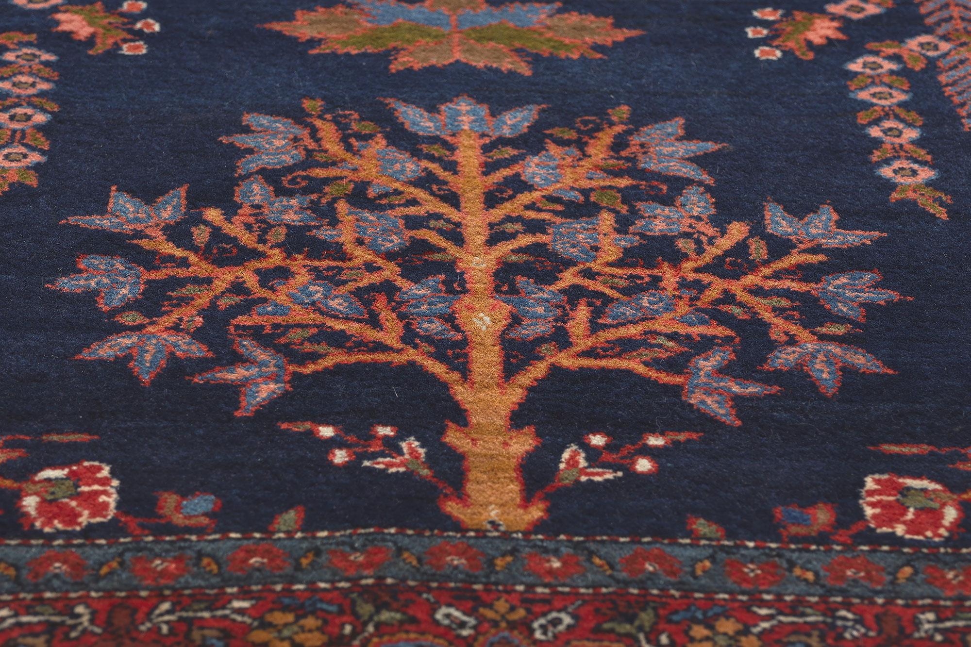 20th Century Antique Persian Sarouk Farahan Rug, Beguiling Beauty Meets Timeless Appeal For Sale