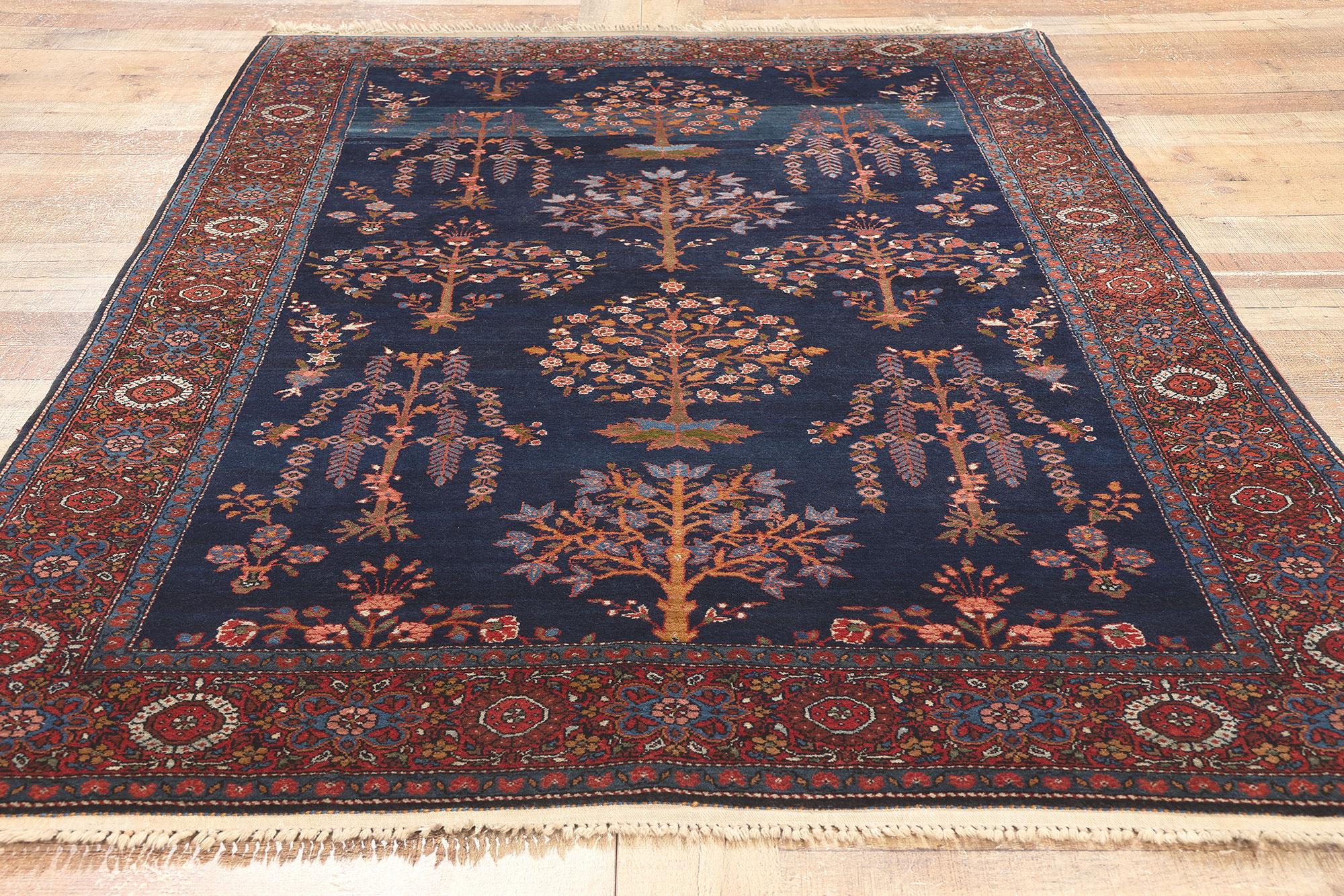 Lana Tappeto persiano del 1920 Sarouk Farahan in vendita