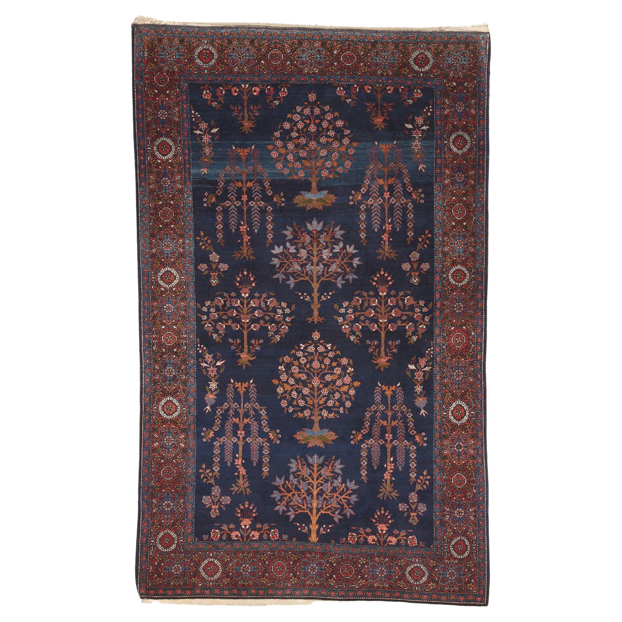 Antique Persian Sarouk Farahan Rug, Beguiling Beauty Meets Timeless Appeal For Sale
