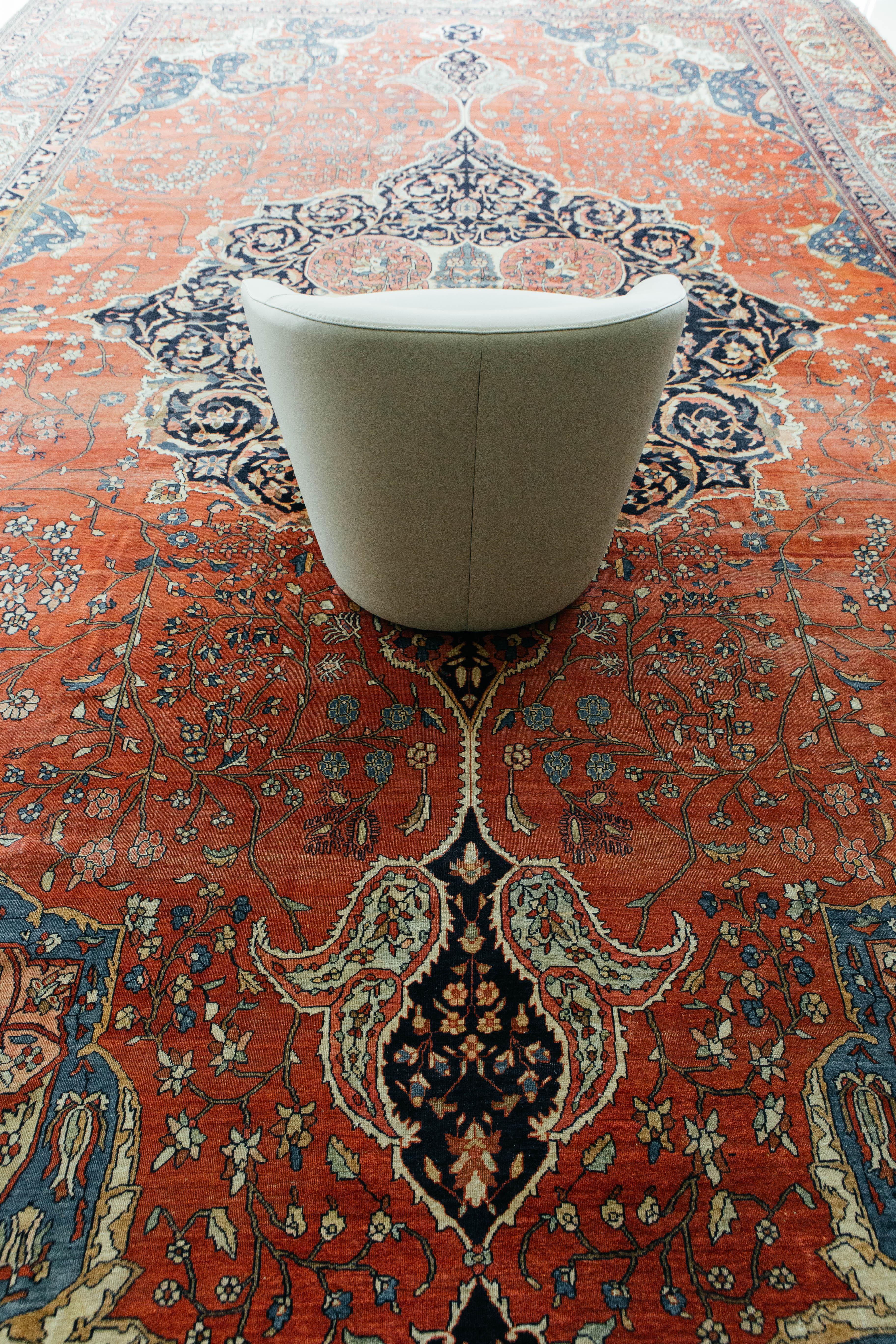 Antiker persischer Sarouk-Farahan-Teppich im Angebot 4