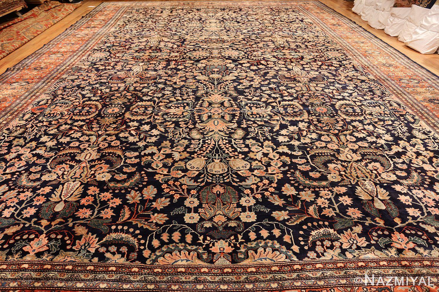 Hand-Knotted Antique Persian Sarouk Farahan Rug