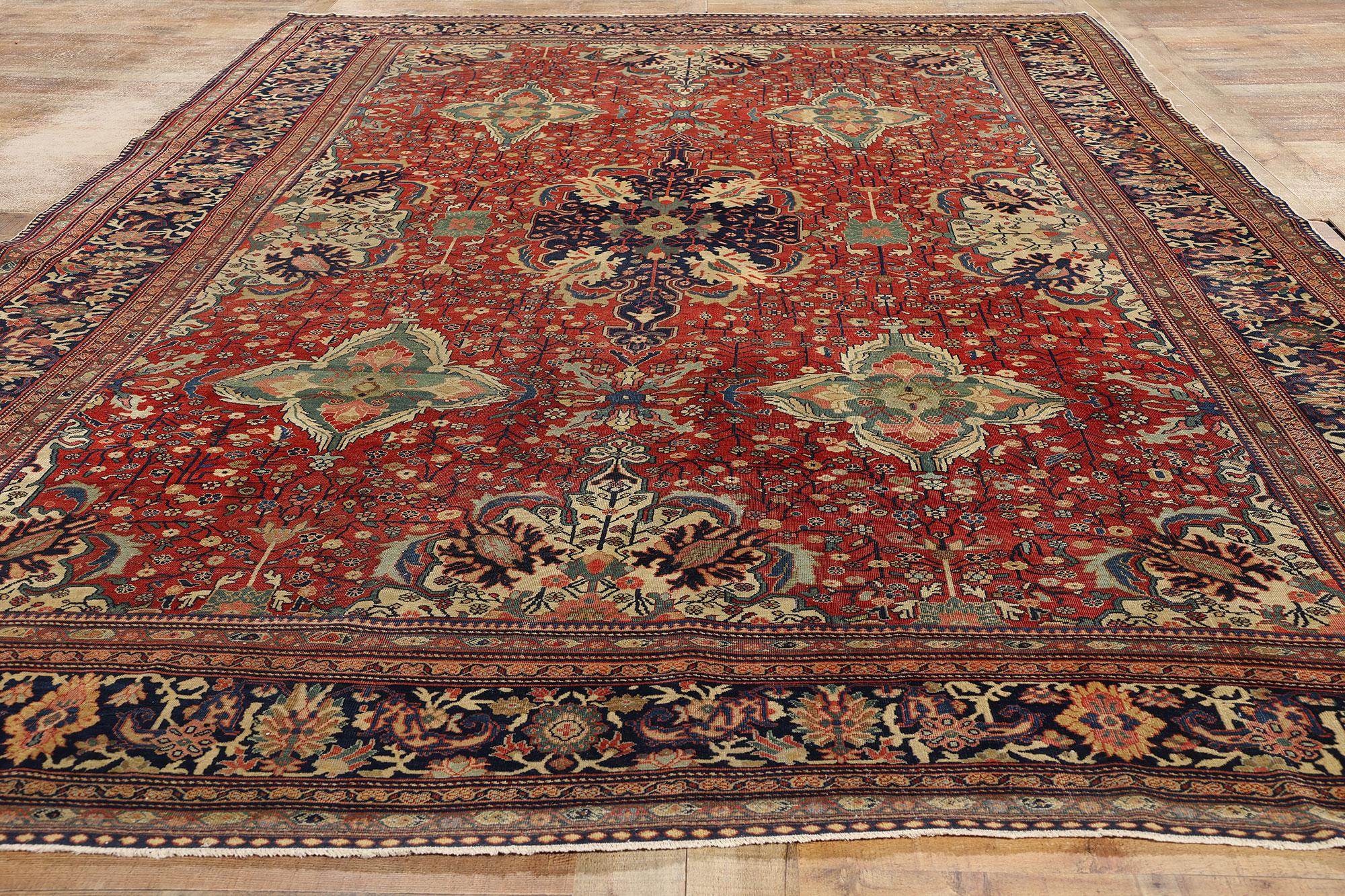 Antiker persischer Sarouk Farahan Teppich im Angebot 1