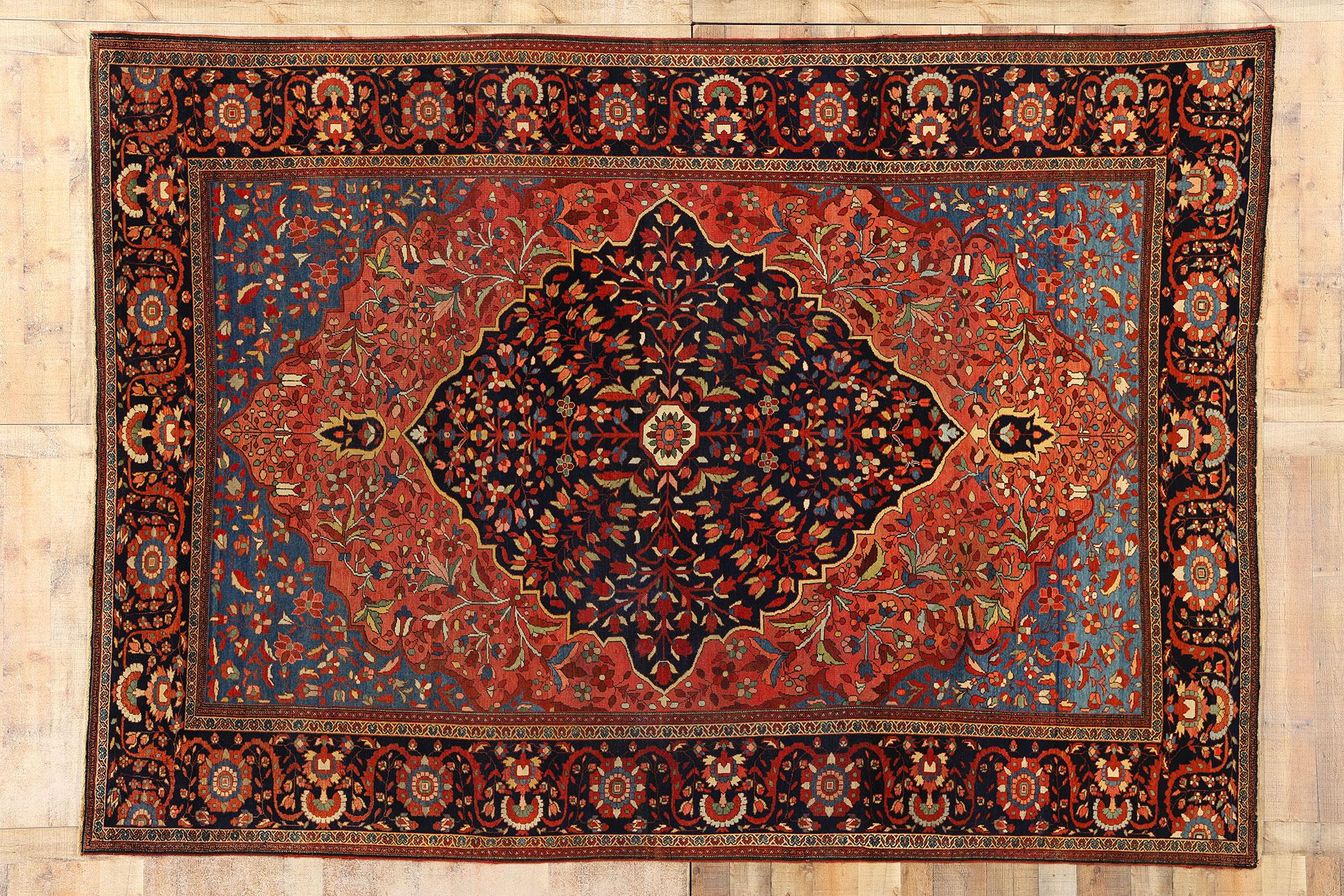 Persischer Sarouk Farahan-Teppich von 1910, 08'04 x 11'09 im Angebot 2