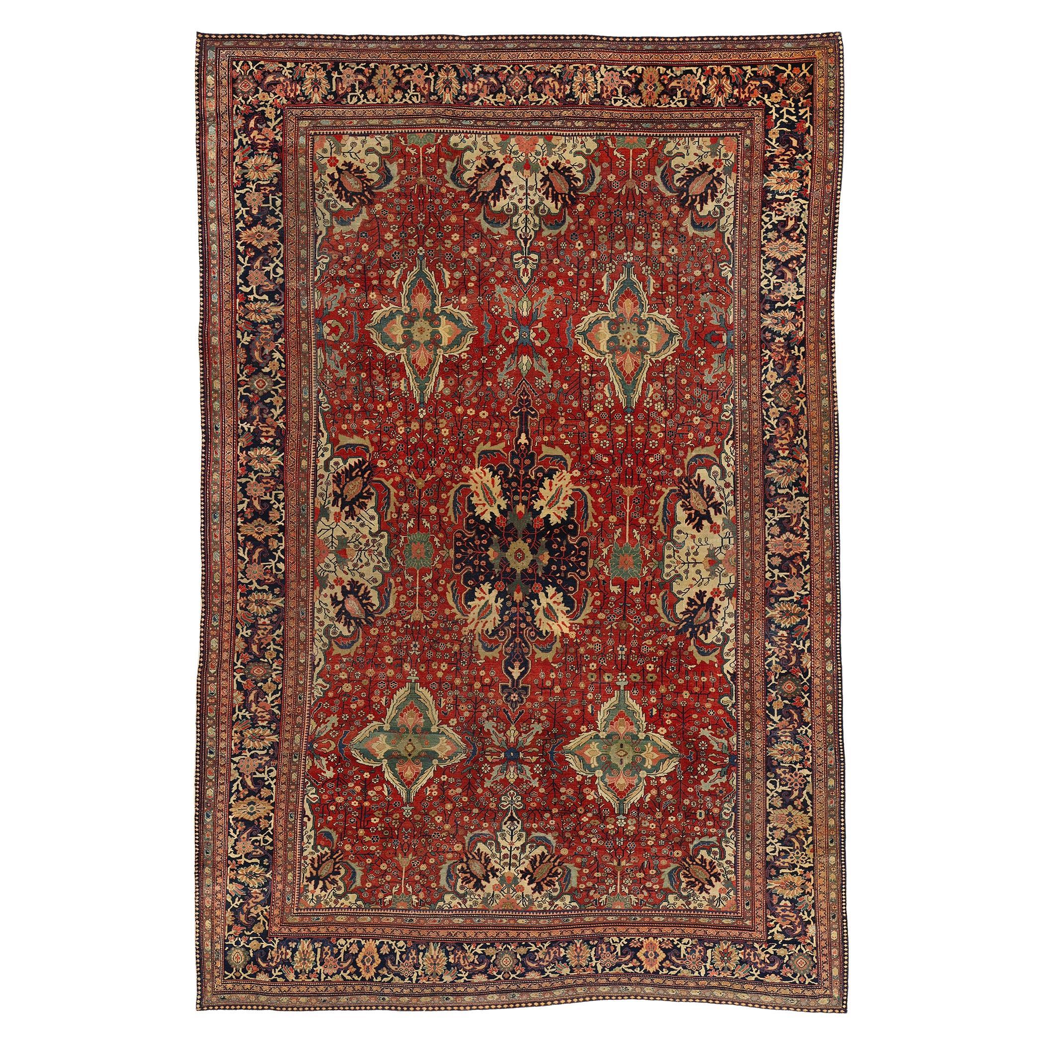 Antiker persischer Sarouk Farahan Teppich