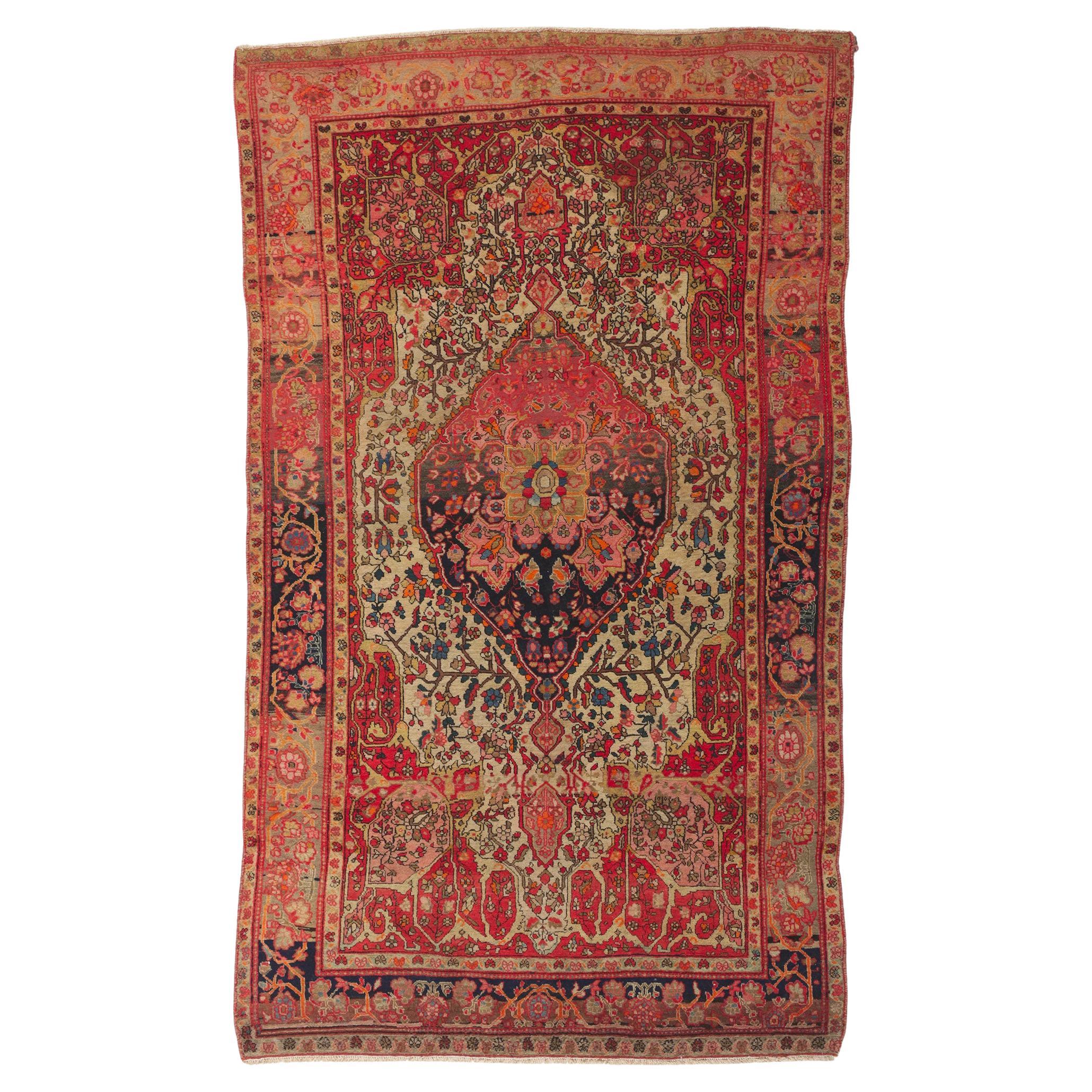 Antique Persian Sarouk Farahan Rug For Sale