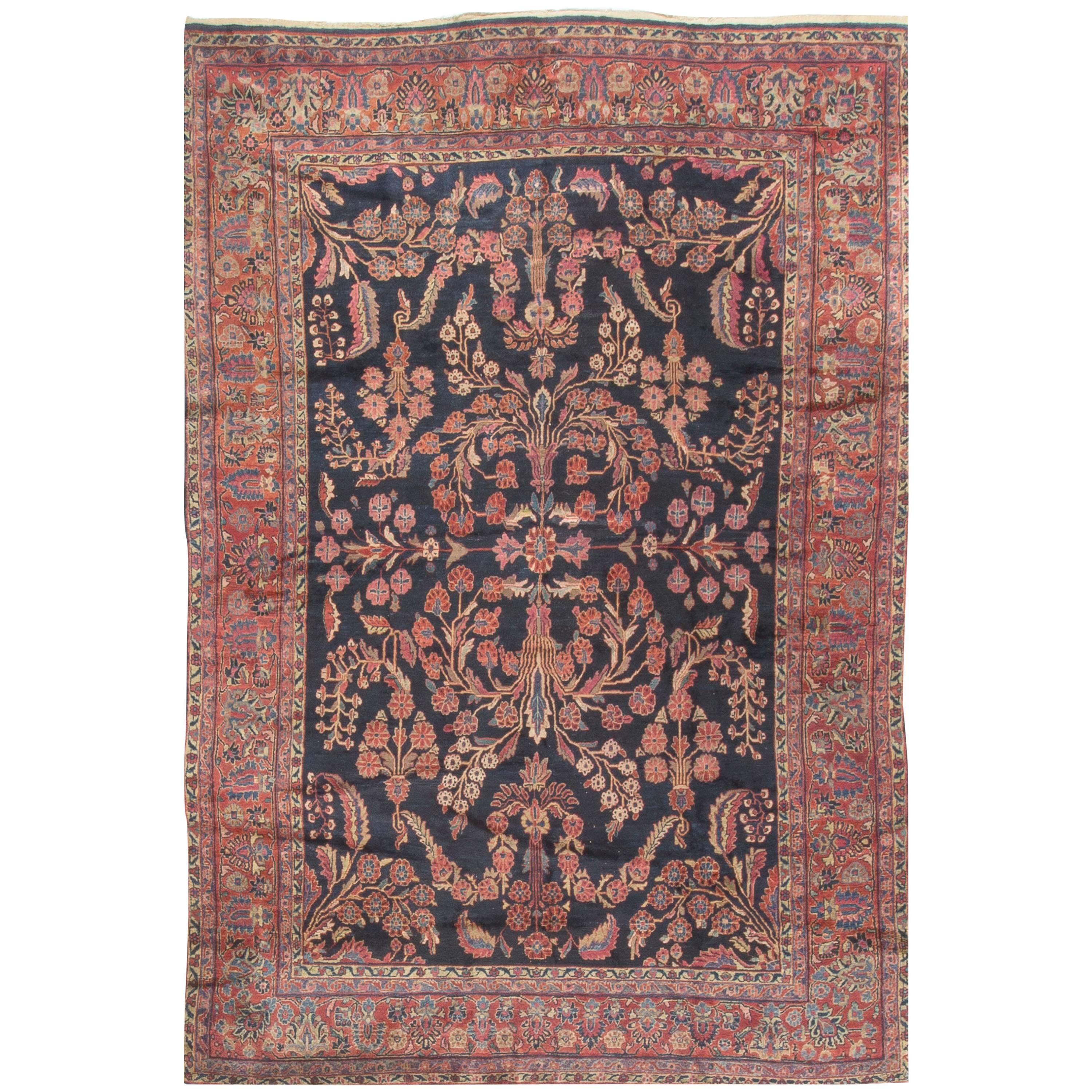 Antiker persischer Sarouk-Franzouk-Teppich, um 1900 im Angebot