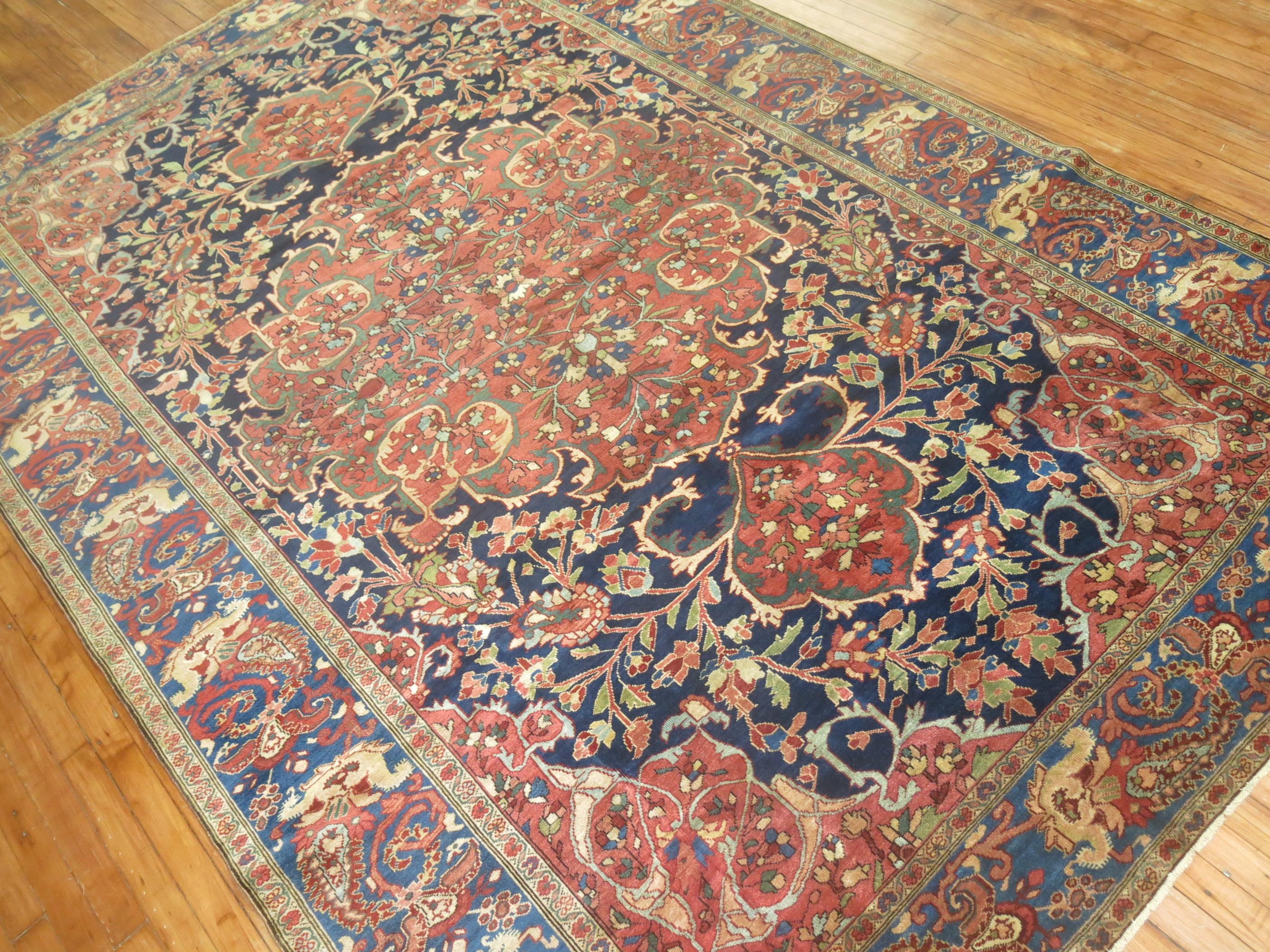 Antique Persian Sarouk Ferahan Rug For Sale 3