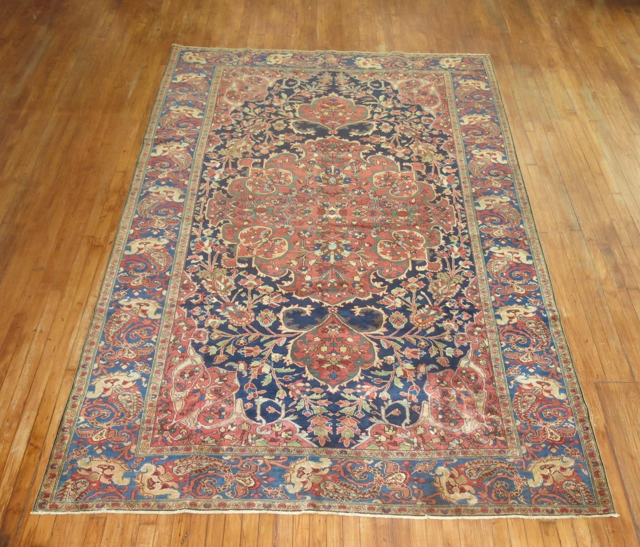 20th Century Antique Persian Sarouk Ferahan Rug For Sale