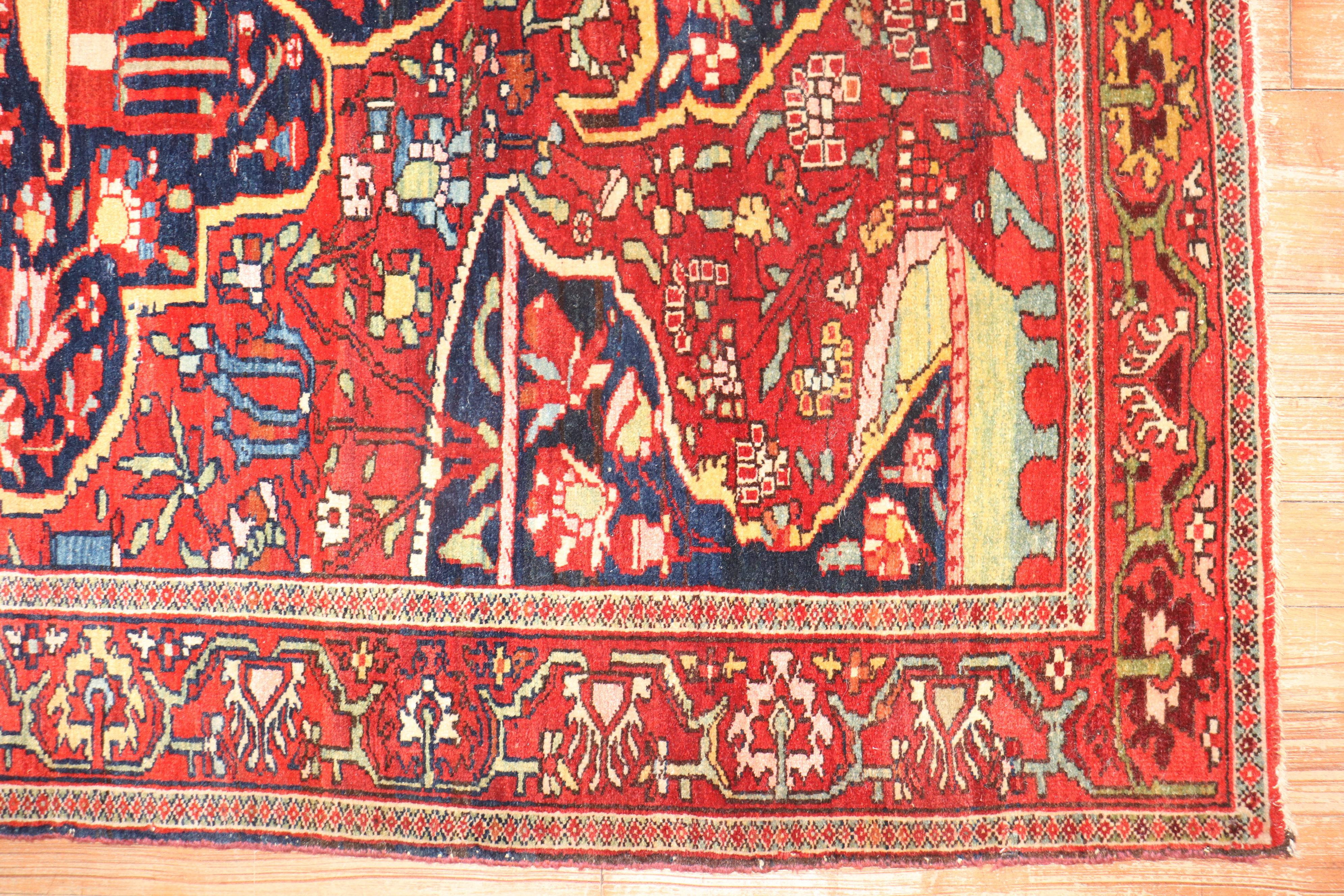 Antiker persischer Sarouk Ferehan-Schachtelteppich im Zustand „Gut“ im Angebot in New York, NY