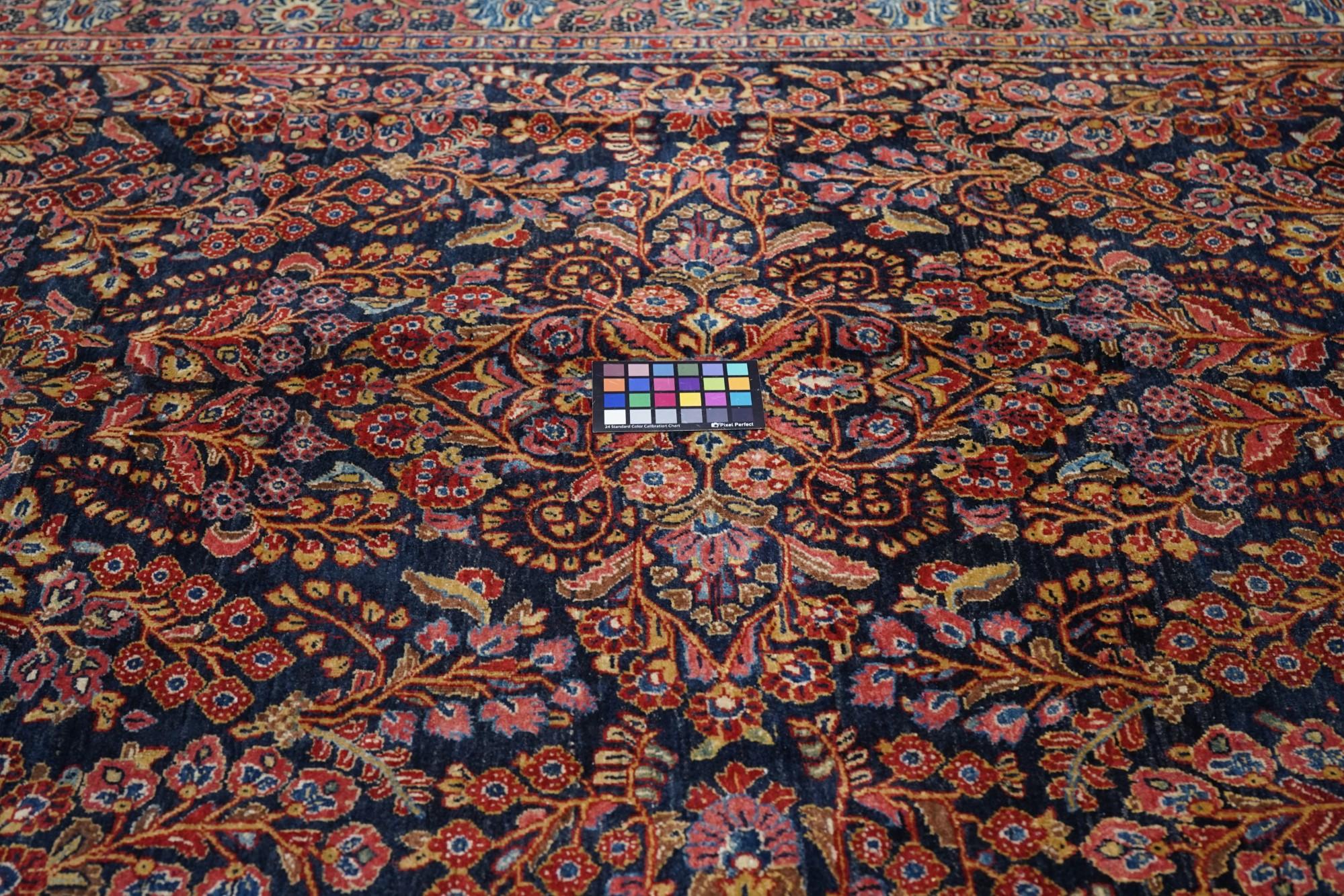 Hand-Knotted Antique Persian Sarouk For Sale