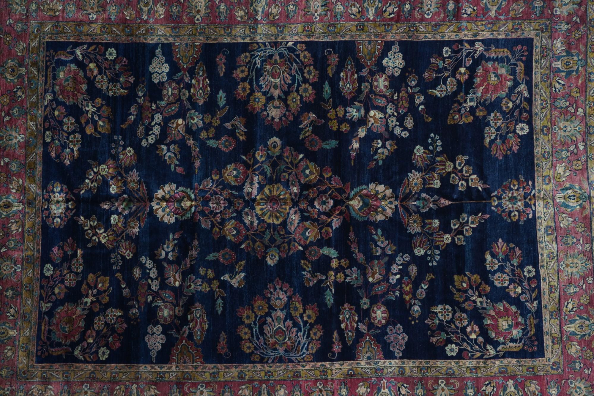 Early 20th Century Antique Persian Sarouk Mohajeran Rug 8'9'' x 11'9'' For Sale