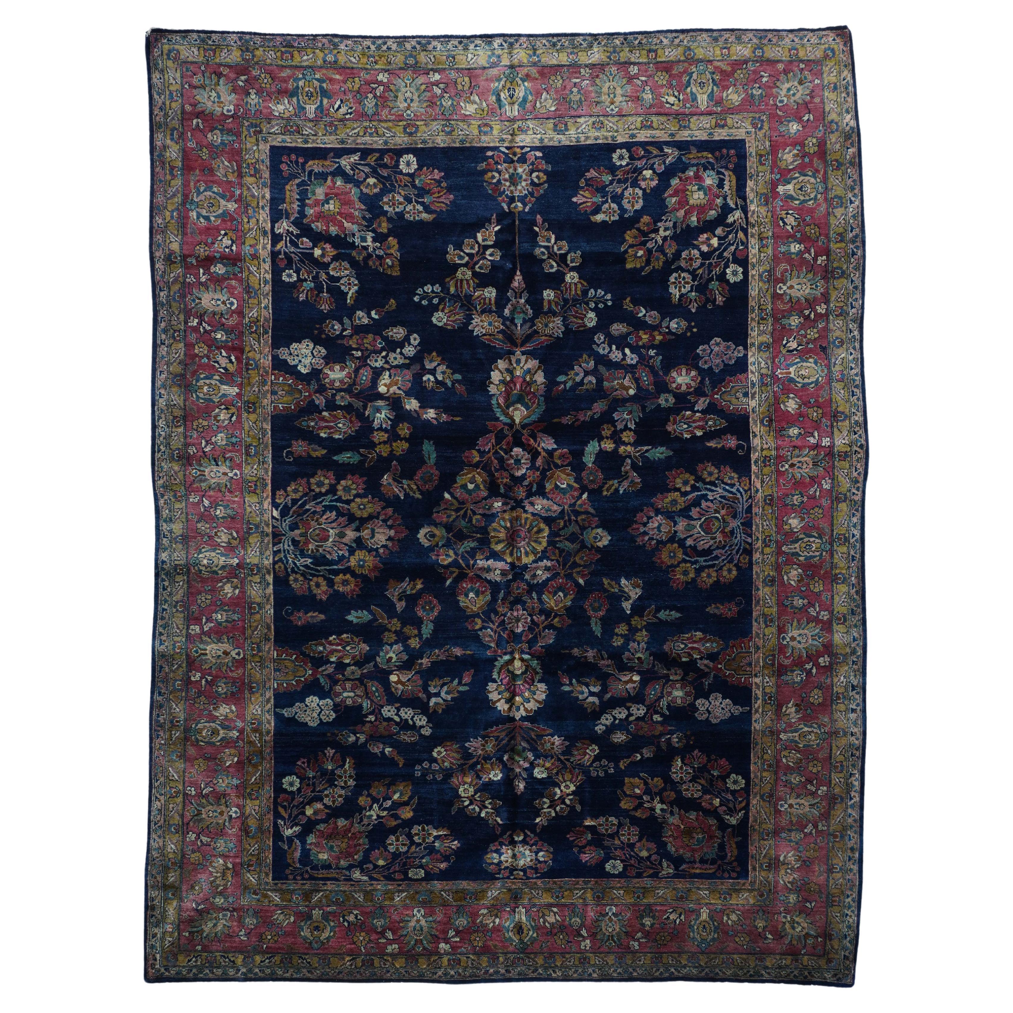 Antique Persian Sarouk Mohajeran Rug 8'9'' x 11'9'' For Sale