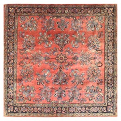 Antique Persian Sarouk Moharejan Rug, Scatter square Size