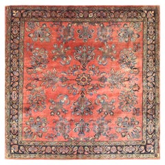 Antique Persian Sarouk Moharejan Rug, Scatter square Size