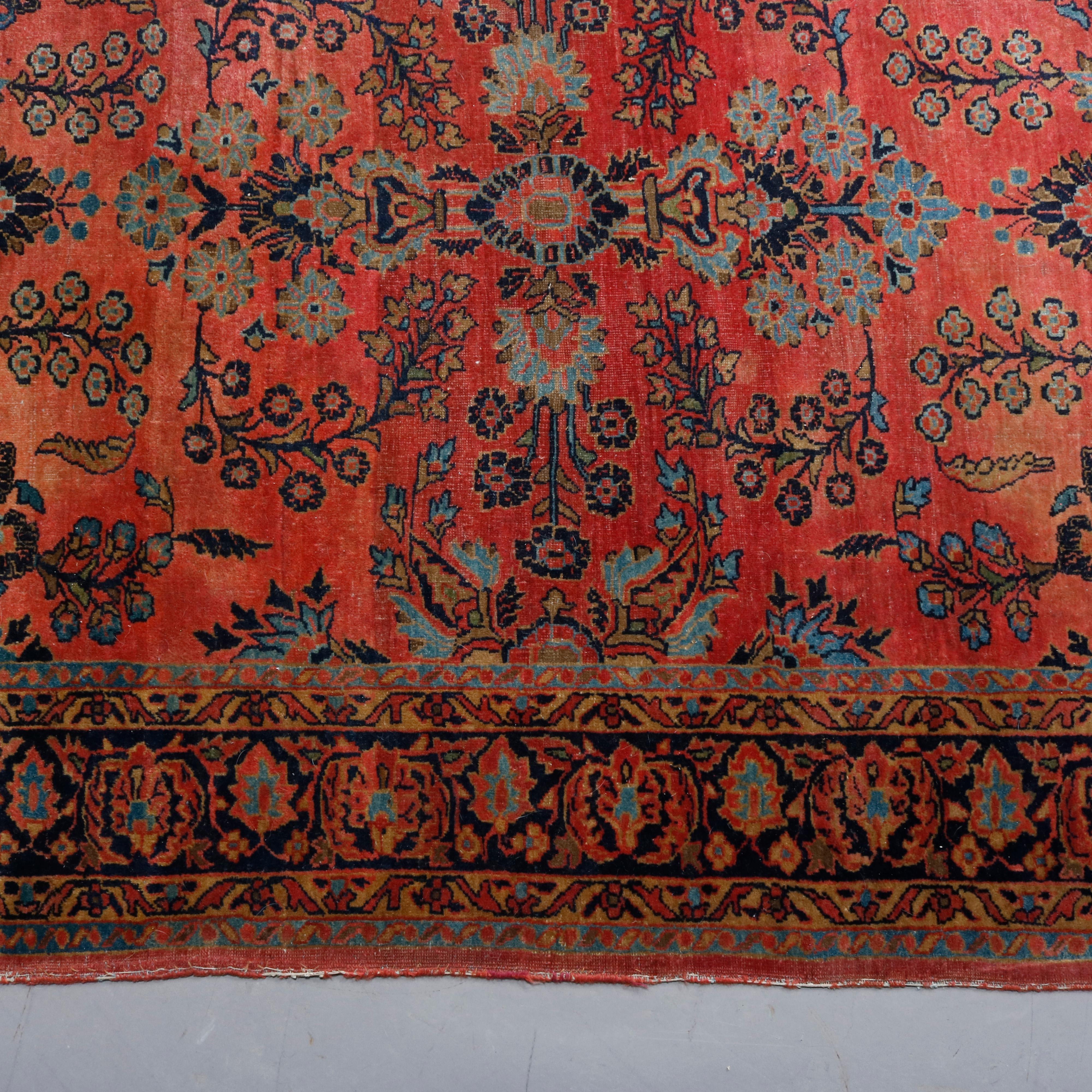 20th Century Antique Persian Sarouk Oriental Rug, circa 1920