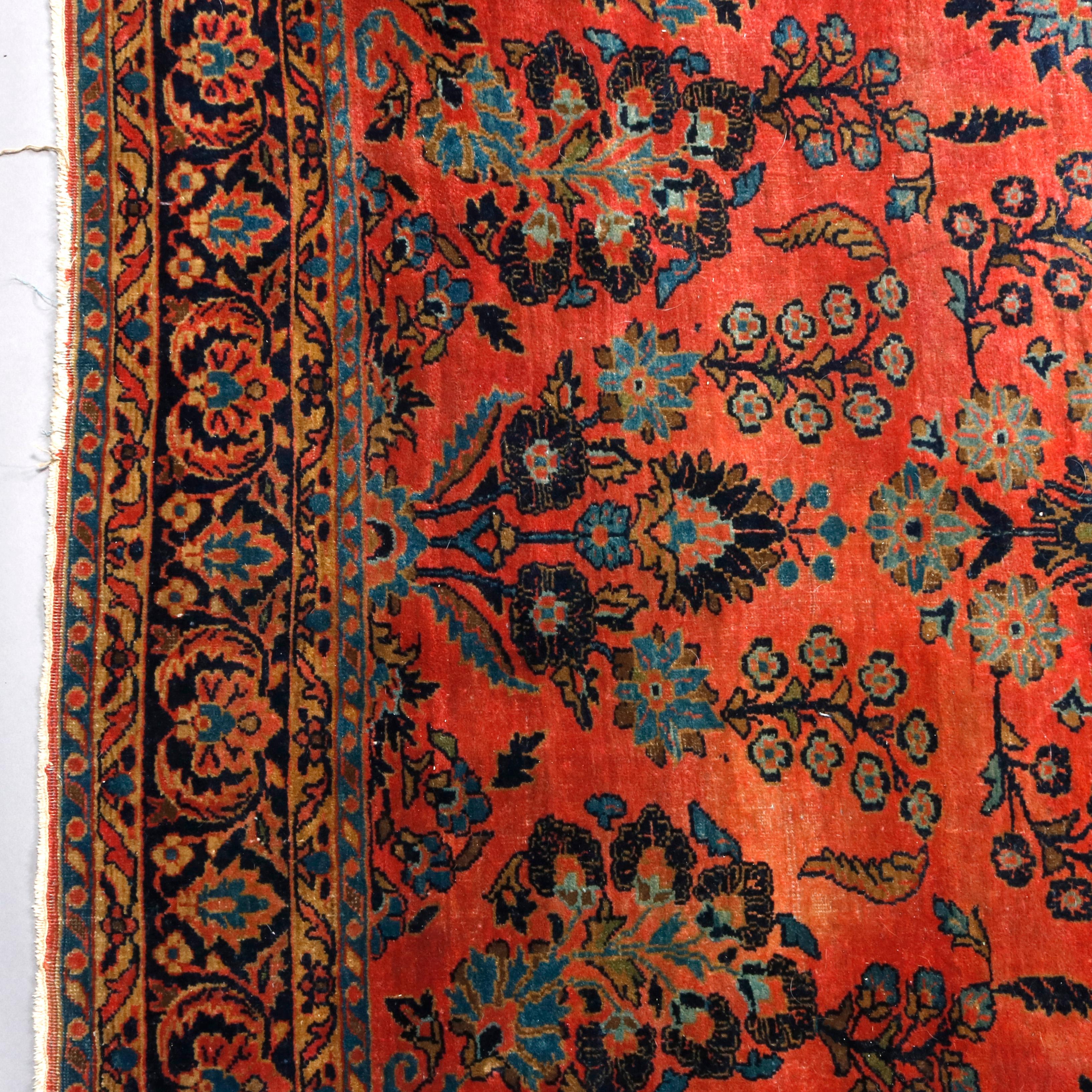 Antique Persian Sarouk Oriental Rug, circa 1920 2