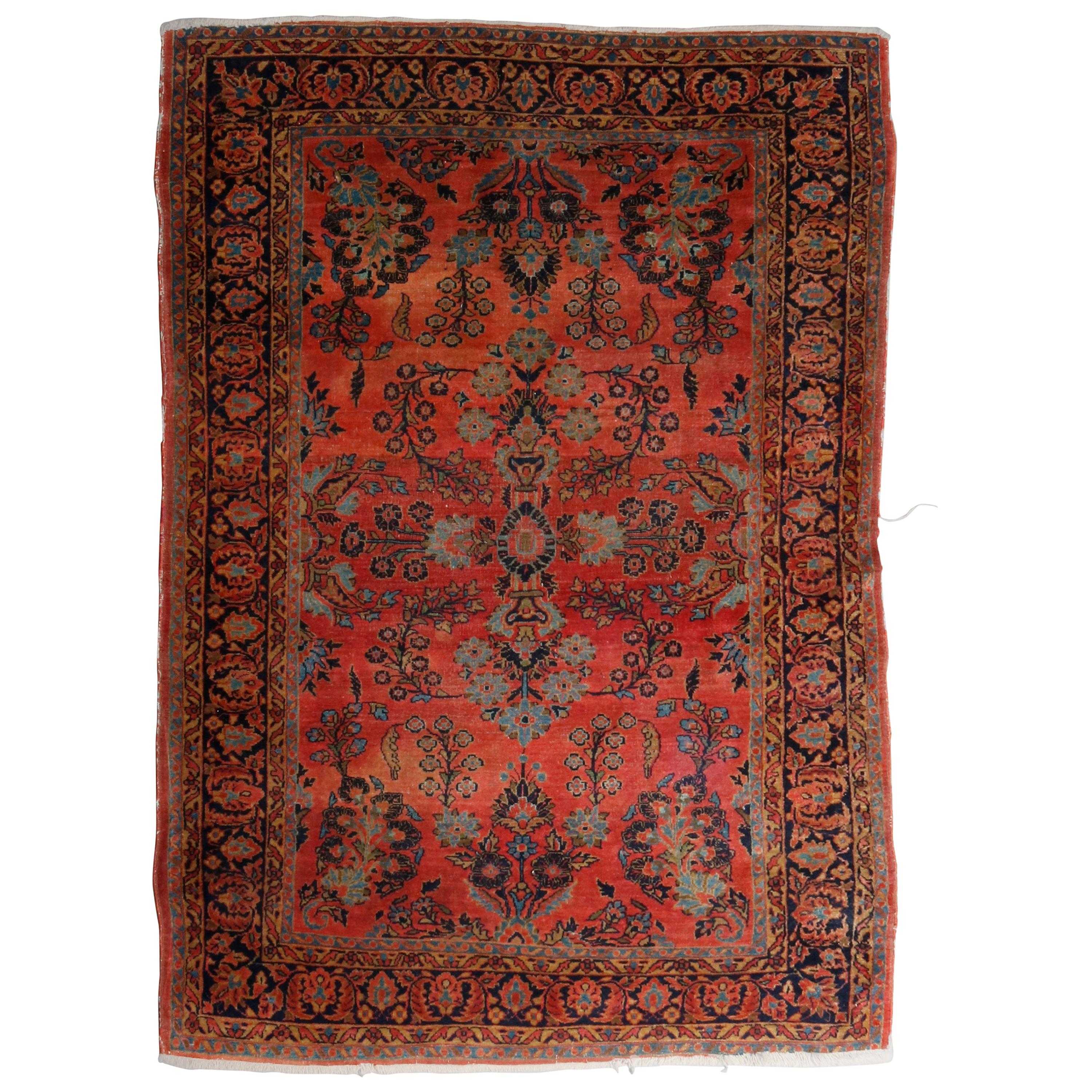 Antique Persian Sarouk Oriental Rug, circa 1920