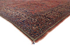 Antique Persian Sarouk Carpet, 10'07 x 23'02