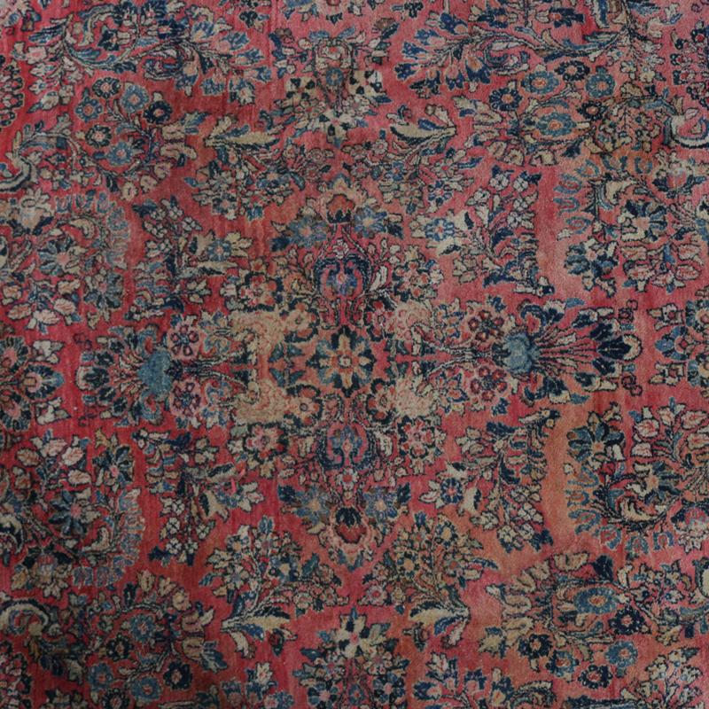 Antique Persian Sarouk Room Size Oriental Wool Carpet, circa 1920 For Sale 1