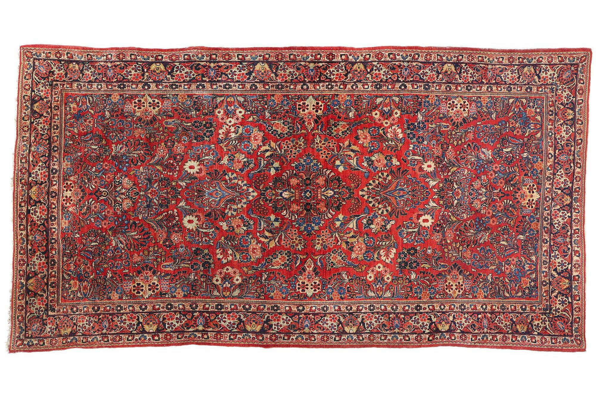 Tapis persan ancien Sarouk, 06'02 x 11'07 en vente 2