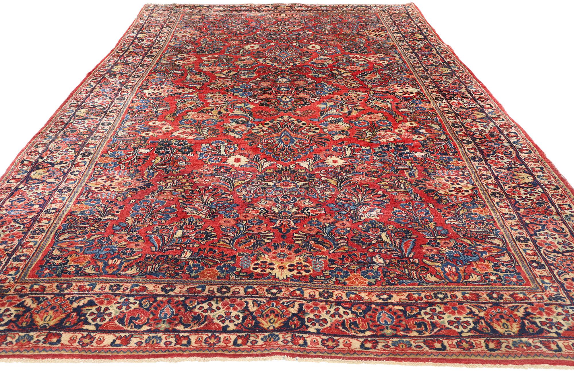 Tabriz Tapis persan ancien Sarouk, 06'02 x 11'07 en vente