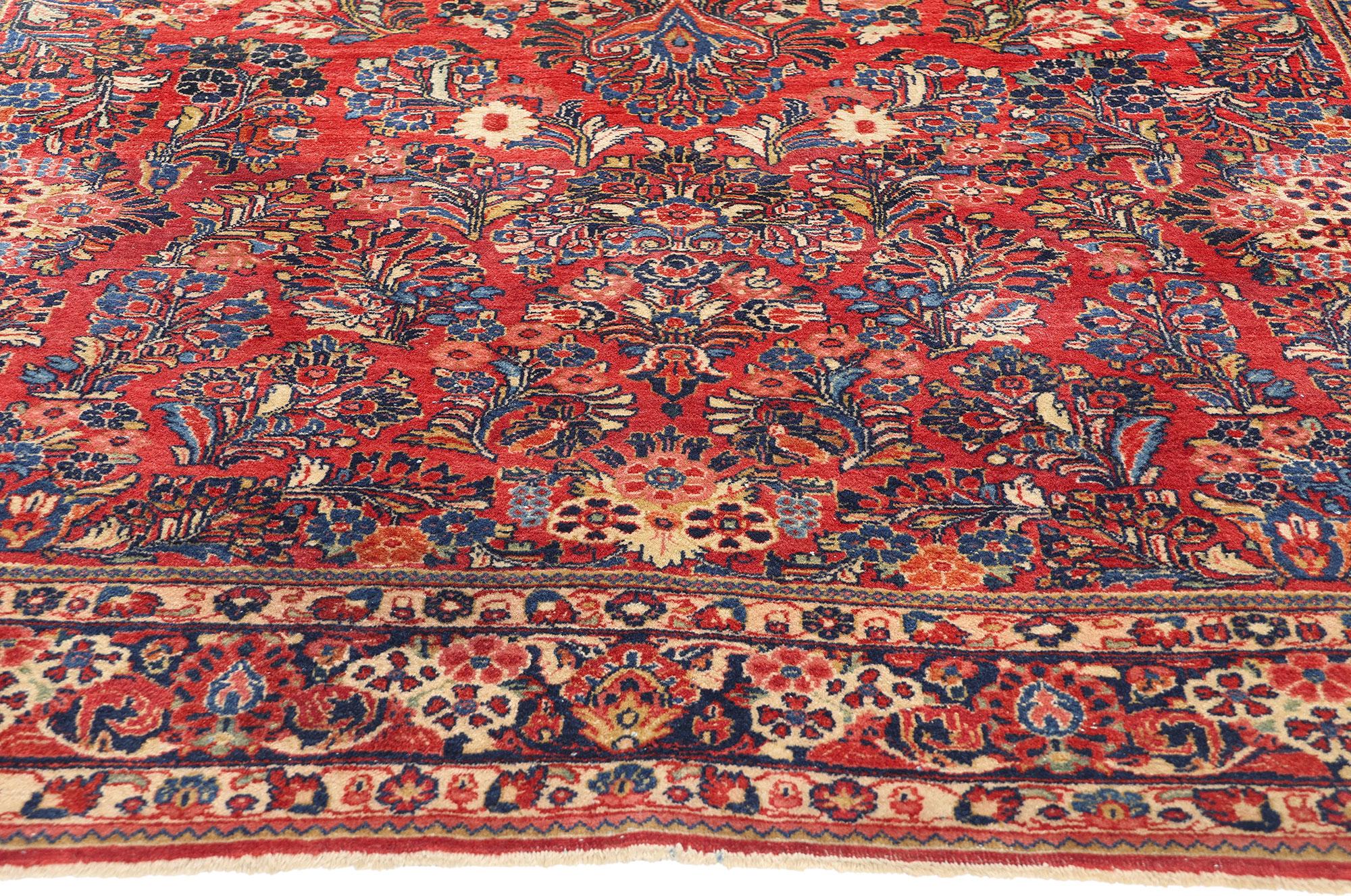 Perse Tapis persan ancien Sarouk, 06'02 x 11'07 en vente
