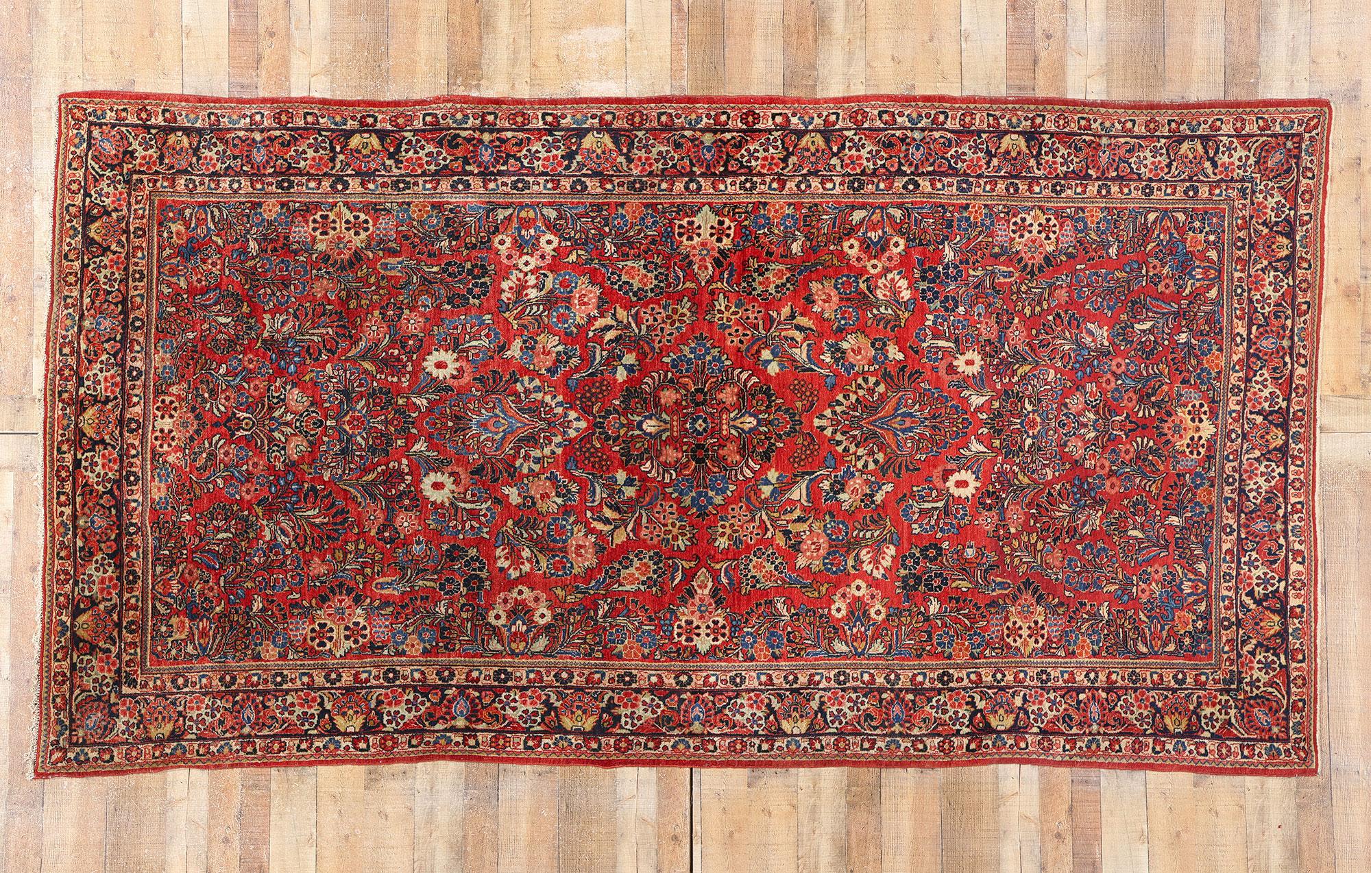 Tapis persan ancien Sarouk, 06'02 x 11'07 en vente 1