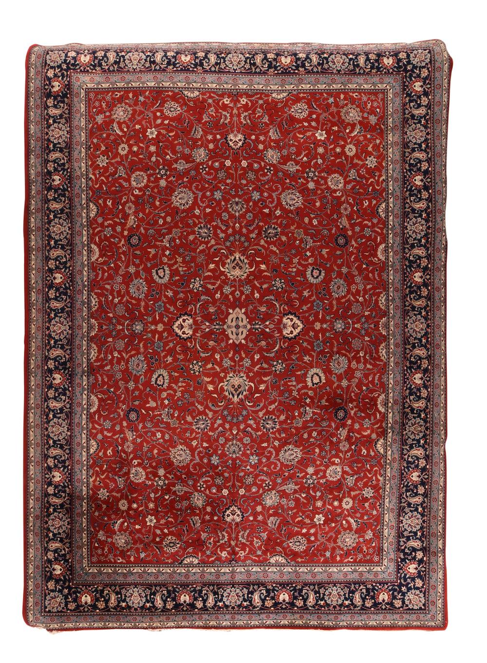 Antiker persischer Sarouk-Teppich 10' x 14' (Persisch) im Angebot