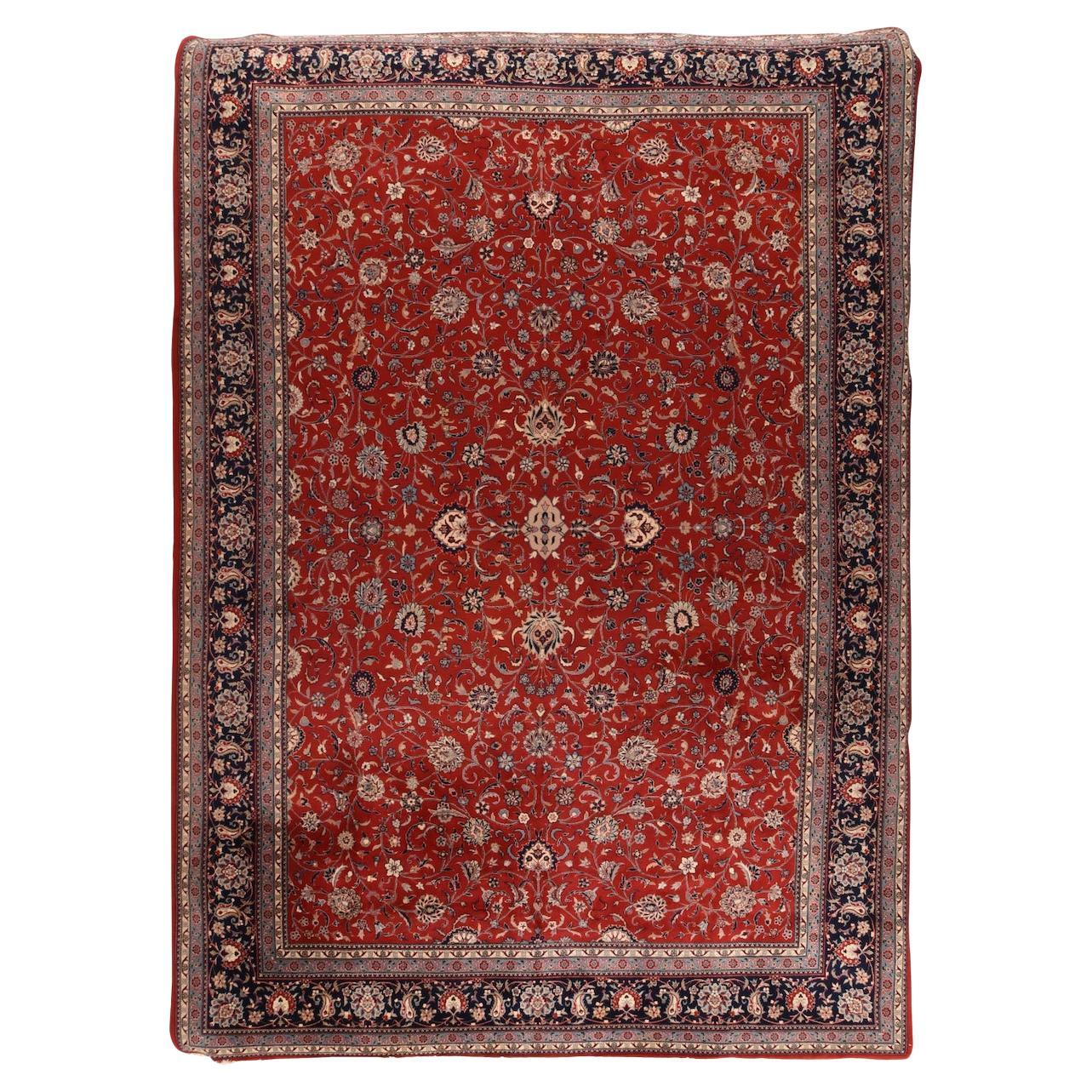 Antiker persischer Sarouk-Teppich 10' x 14' im Angebot