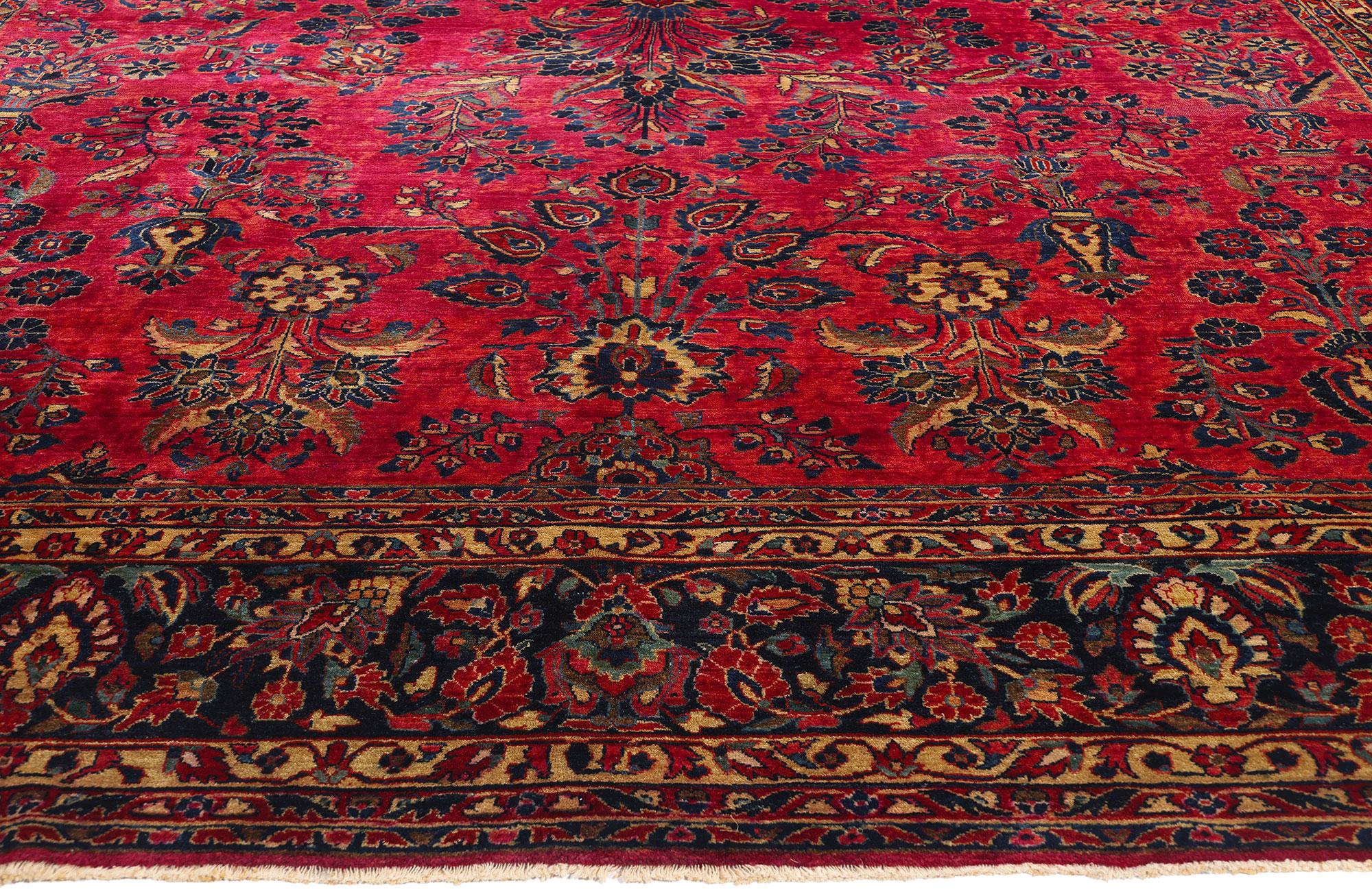 Perse Tapis persan ancien Sarouk, 10'01 x 15'09 en vente