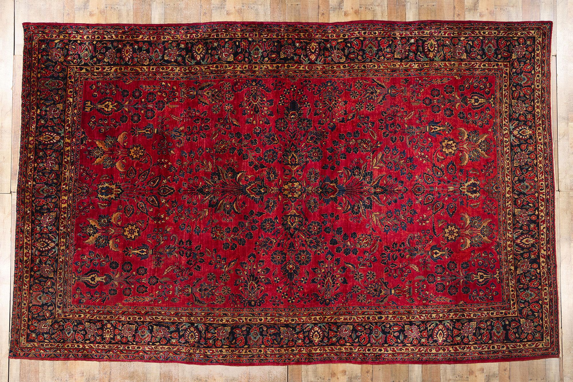 Tapis persan ancien Sarouk, 10'01 x 15'09 en vente 1
