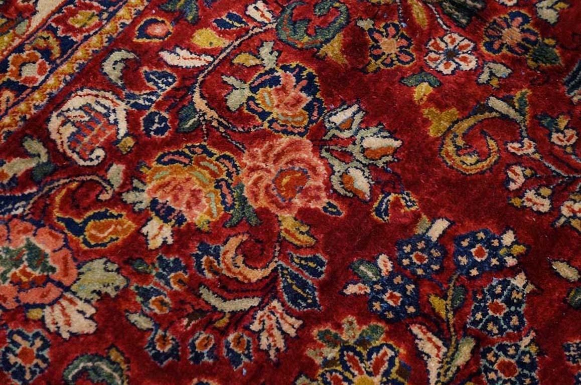 Antique Persian Sarouk rug, size: 11'4