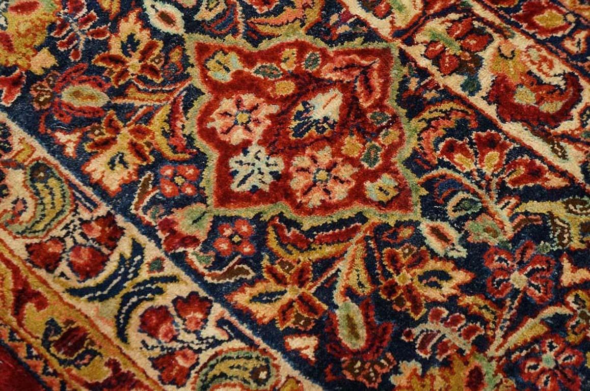 Hand-Knotted Antique Persian Sarouk Rug 11'. 4