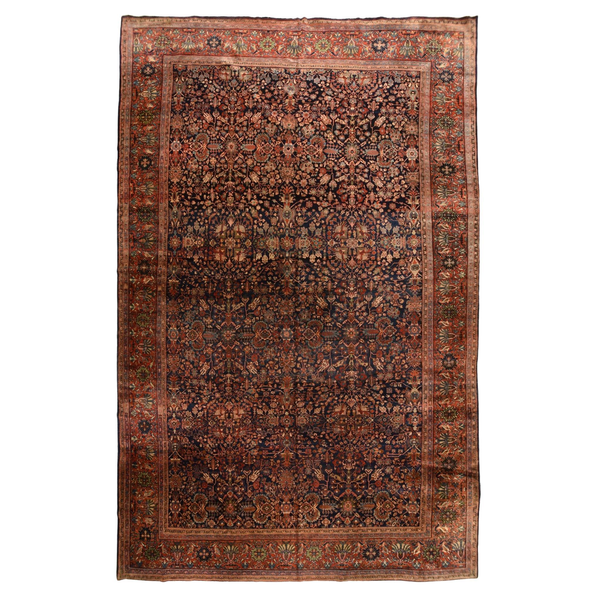 Tapis persan ancien de Sarouk en vente