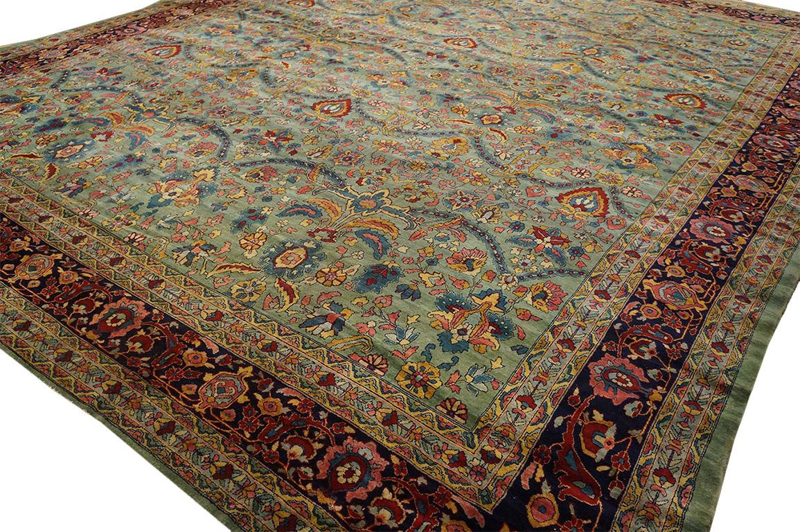 Early 20th Century Persian Sarouk Mohajeran Carpet ( 14'10