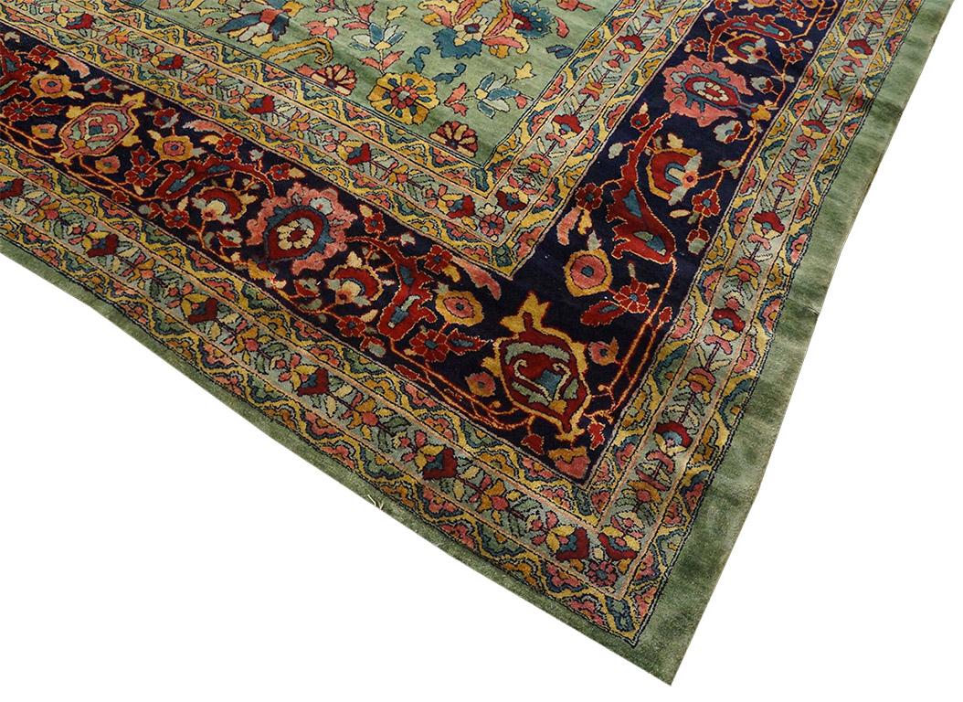 Sarouk Farahan Early 20th Century Persian Sarouk Mohajeran Carpet (14'10